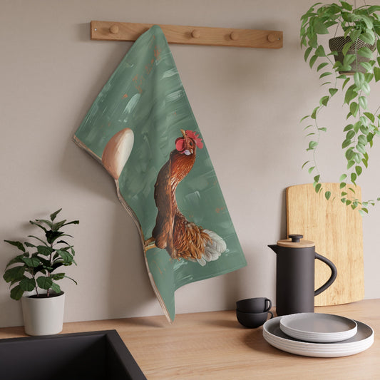Farmhouse Modern Chicken and an Egg Kitchen Towel