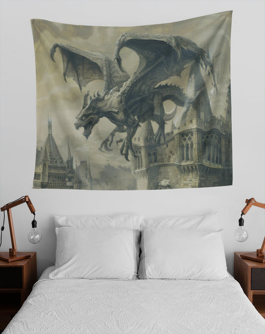 Medieval Mystique Wall Tapestries - Gargoyle Wall Tapestry