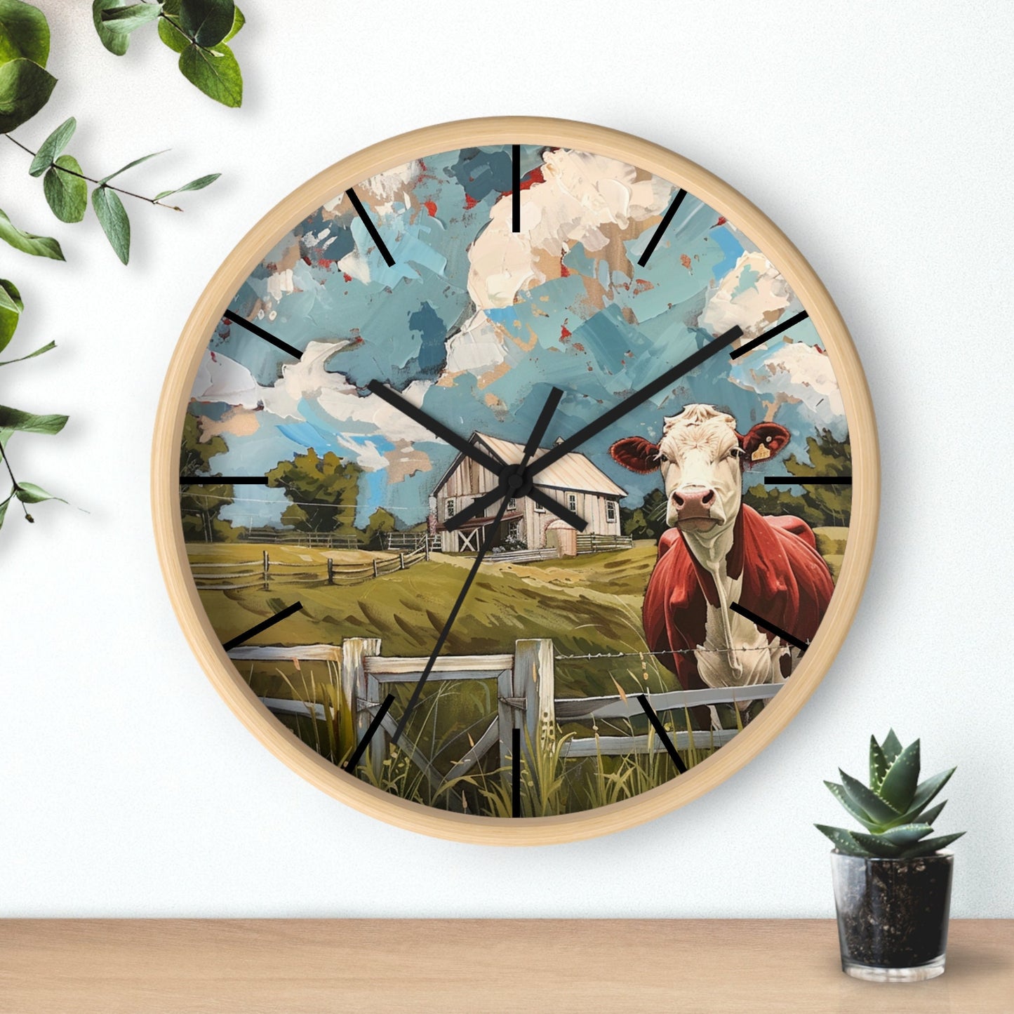 Farmhouse Scene Wall Clock
