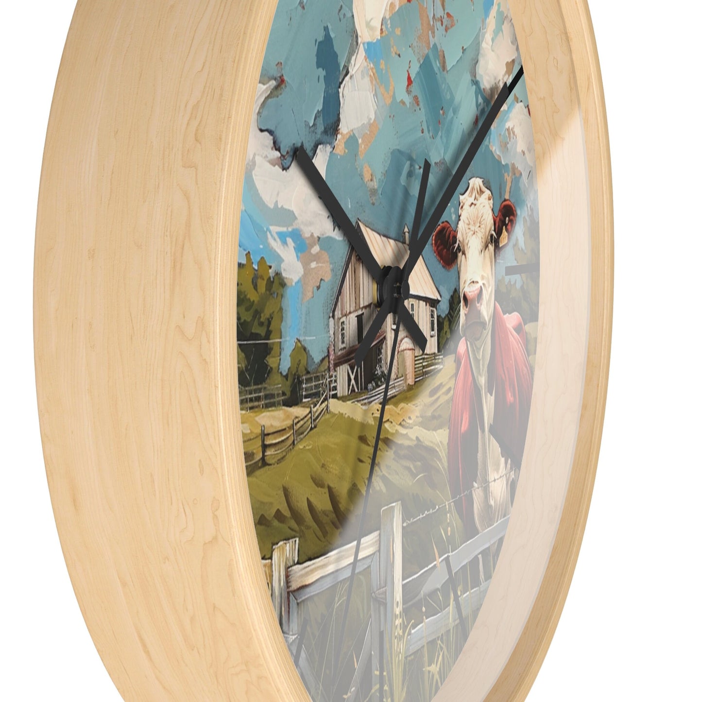 Farmhouse Scene Wall Clock