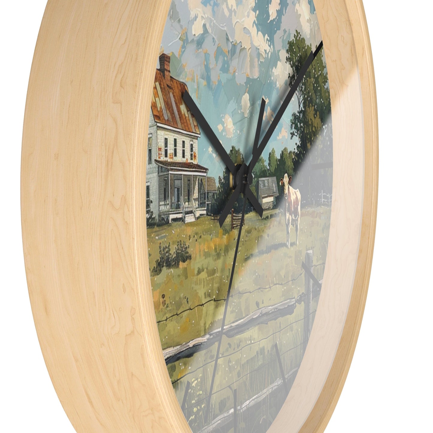 Farmhouse Scene Wall Clock
