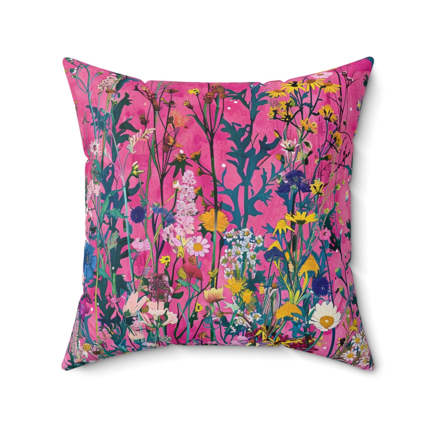 Wildflower Bliss Spun Polyester Square Pillow