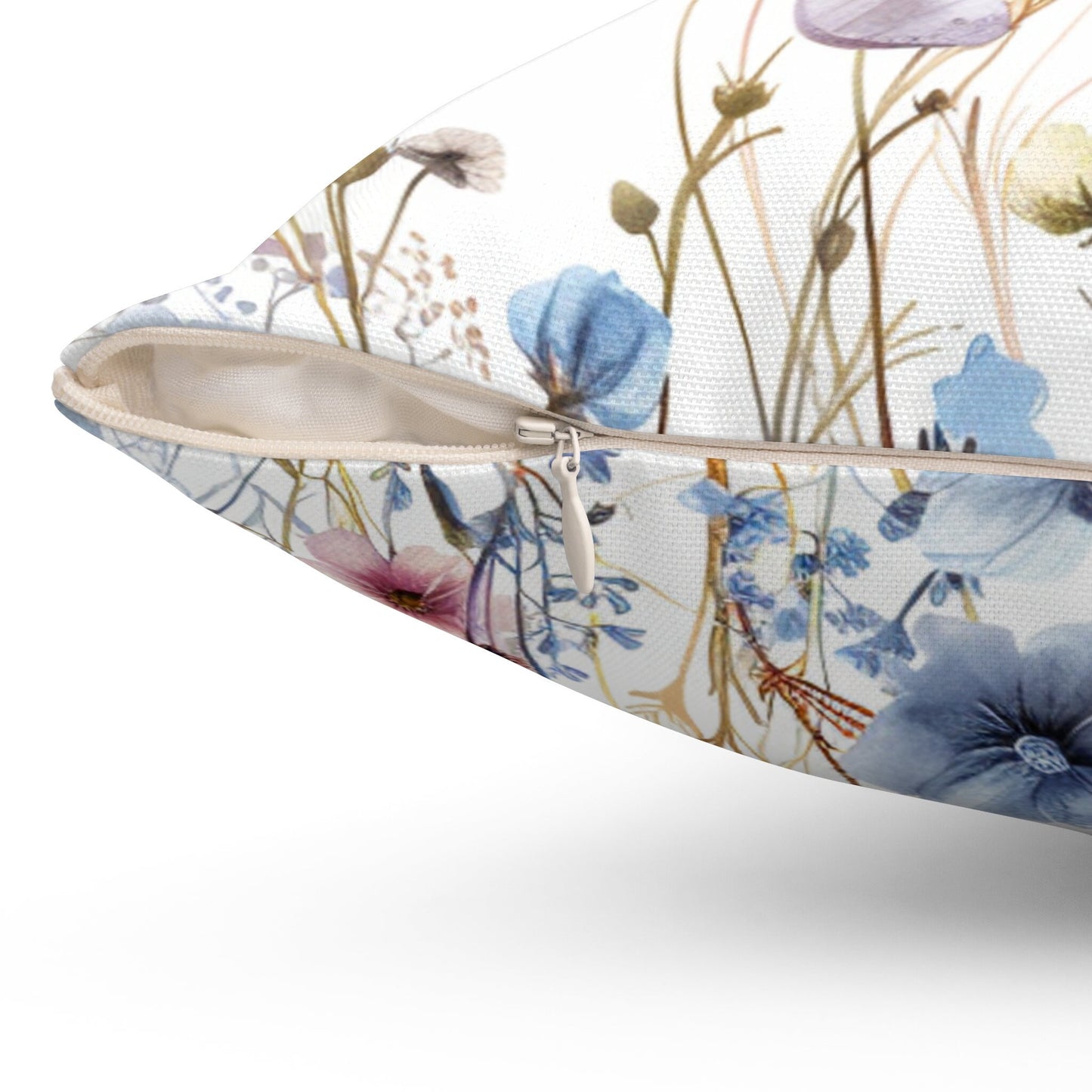 Wildflowers on a Spun Polyester Square Pillow