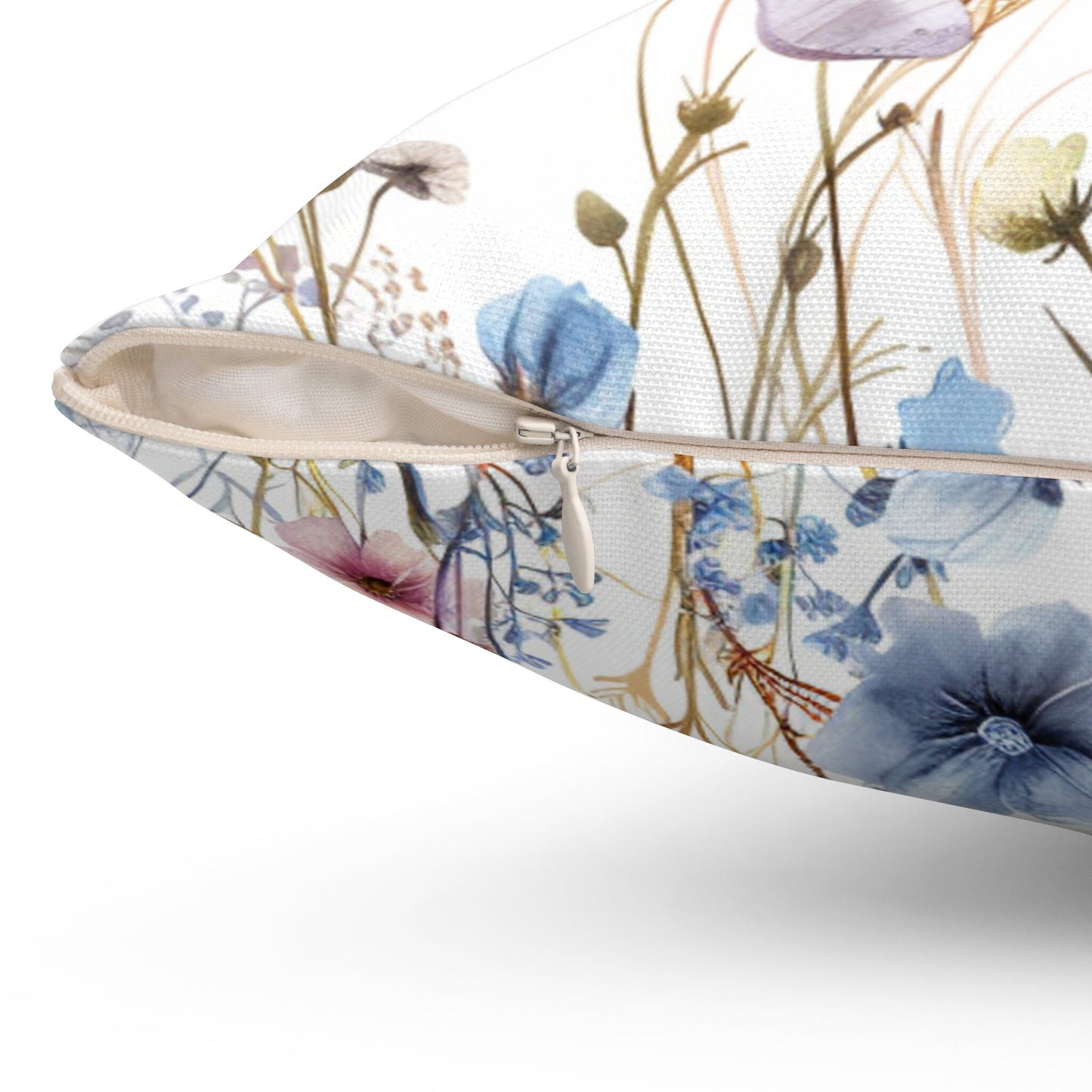 Wildflowers on a Spun Polyester Square Pillow