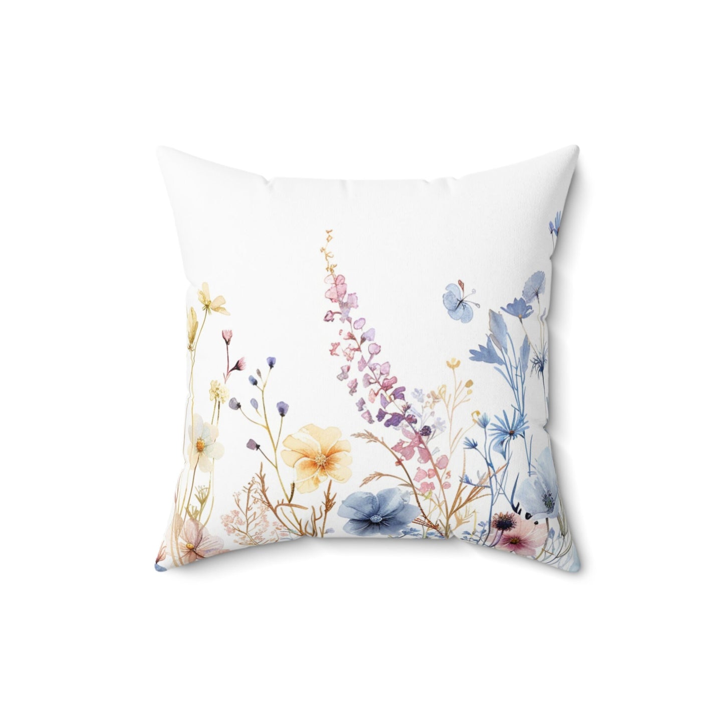 Wildflowers on a Spun Polyester Square Pillow
