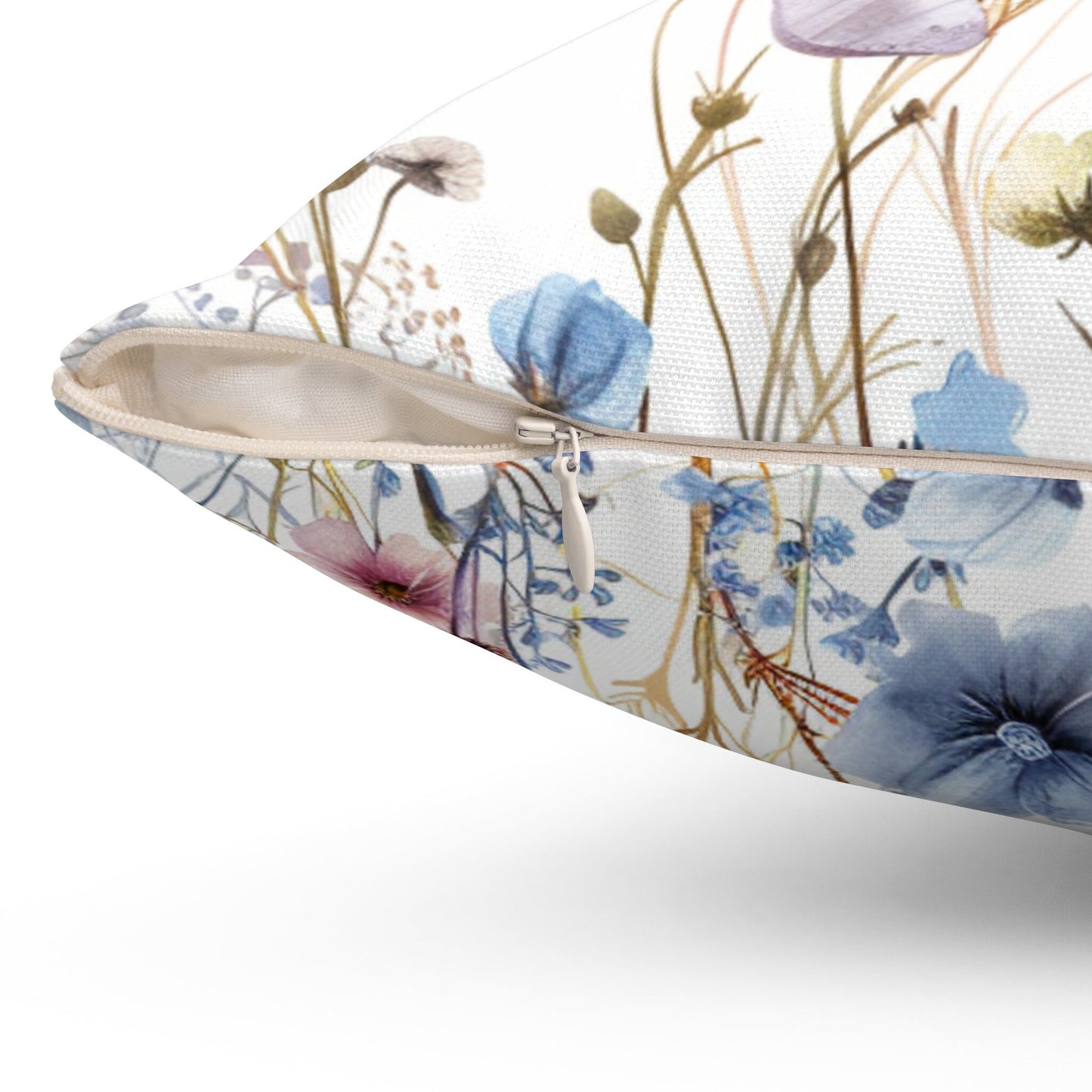 Wildflowers on a Spun Polyester Square Pillow