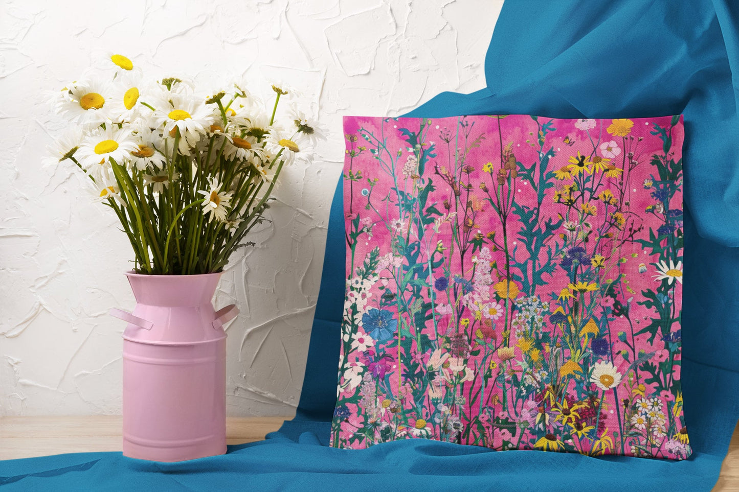 Wildflower Bliss Spun Polyester Square Pillow
