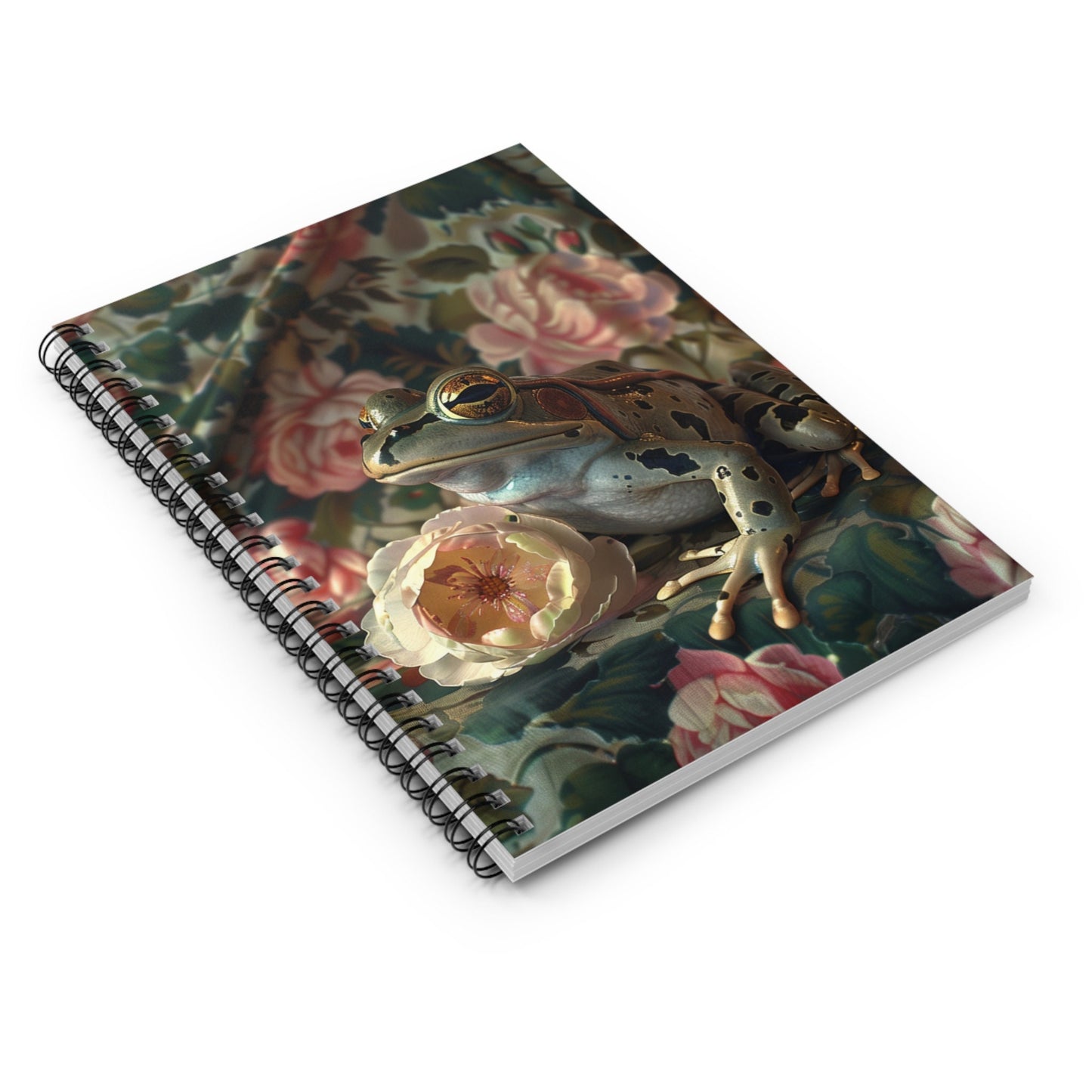 Victorian Style Flog Spiral Notebook - Ruled Line