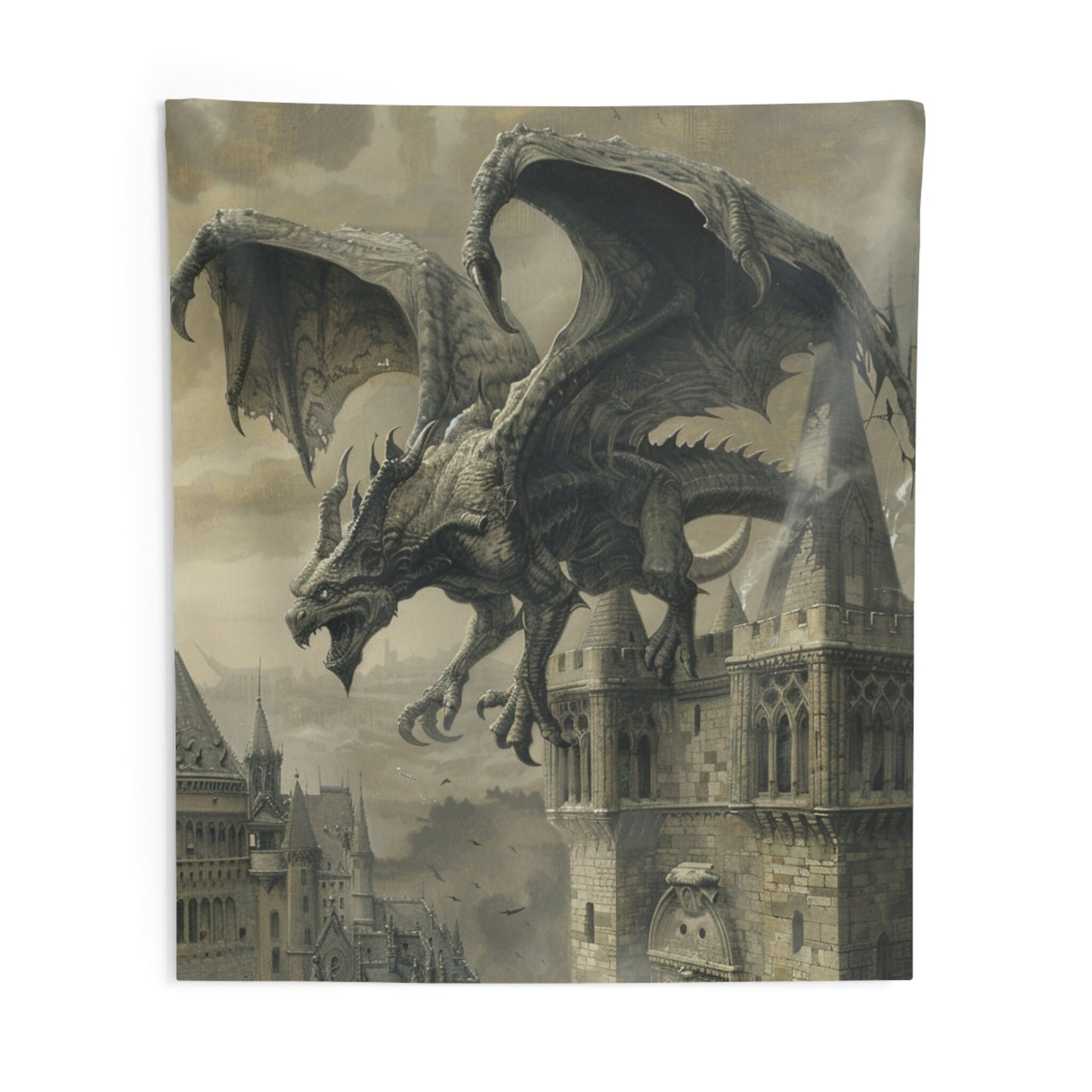 Medieval Mystique Wall Tapestries - Gargoyle Wall Tapestry