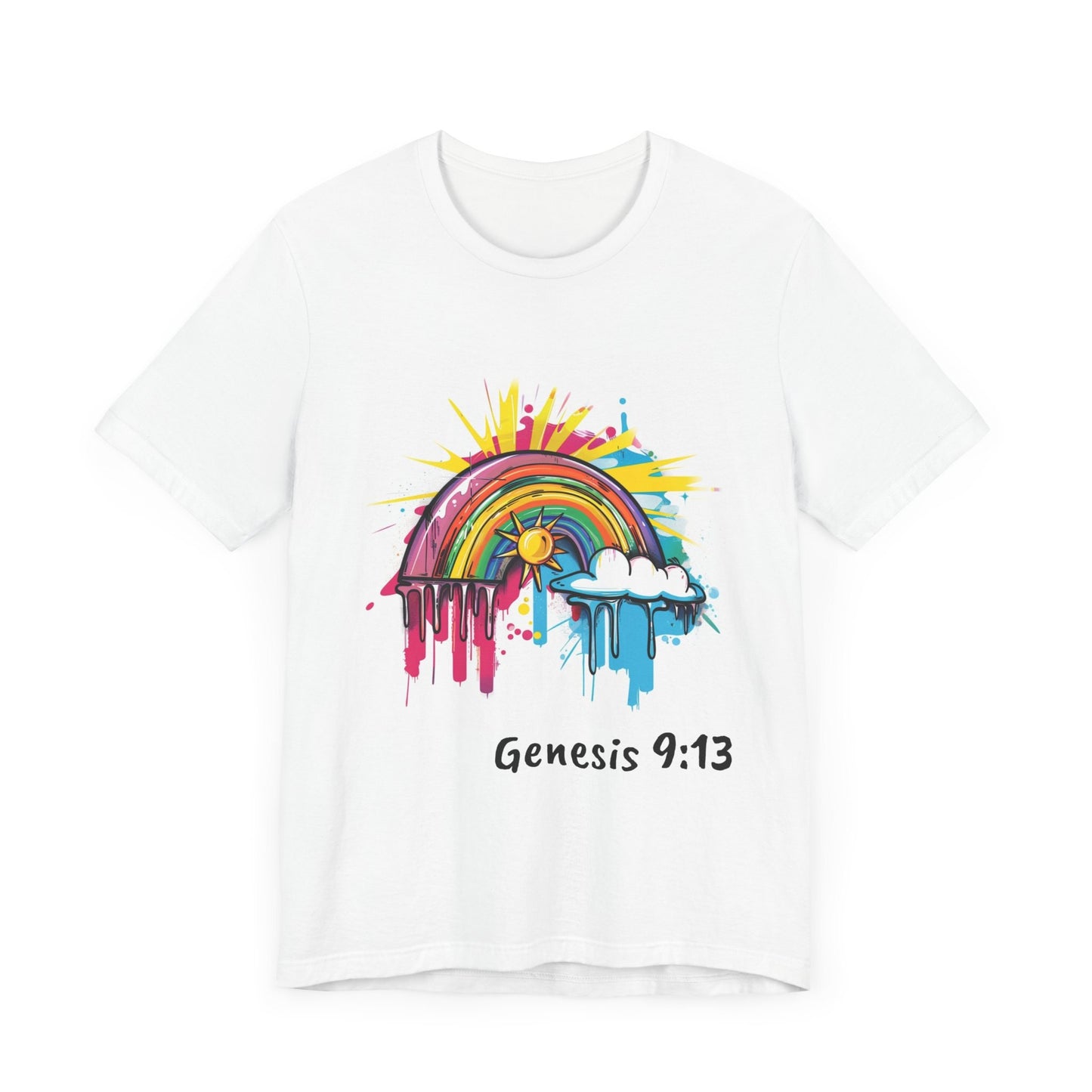 Genesis 9:13 Graffiti Rainbow Unisex Jersey Short Sleeve Tee - T-Shirt