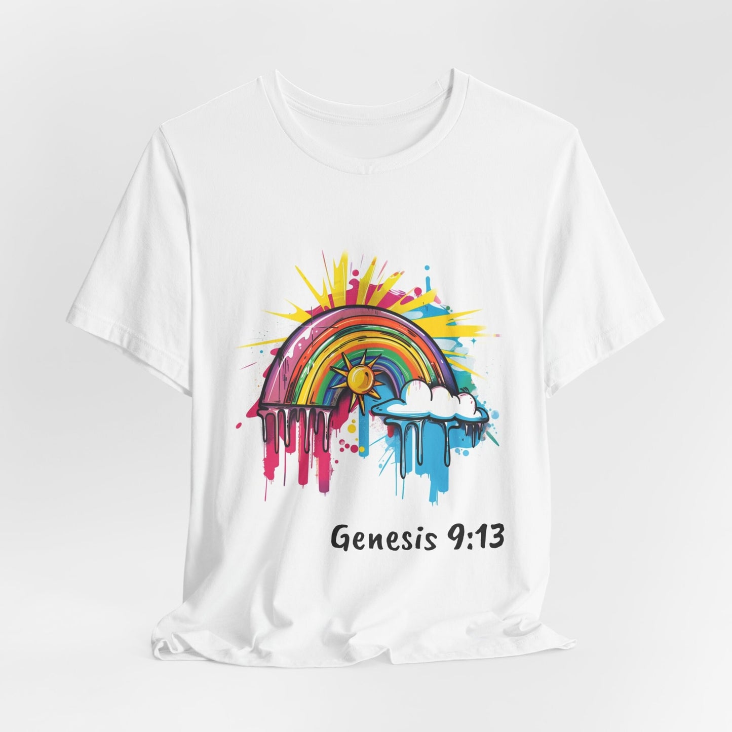 Genesis 9:13 Graffiti Rainbow Unisex Jersey Short Sleeve Tee - T-Shirt