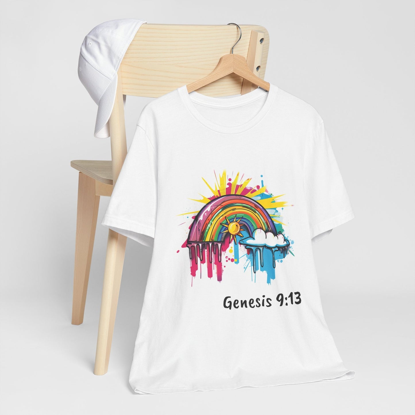Genesis 9:13 Graffiti Rainbow Unisex Jersey Short Sleeve Tee - T-Shirt