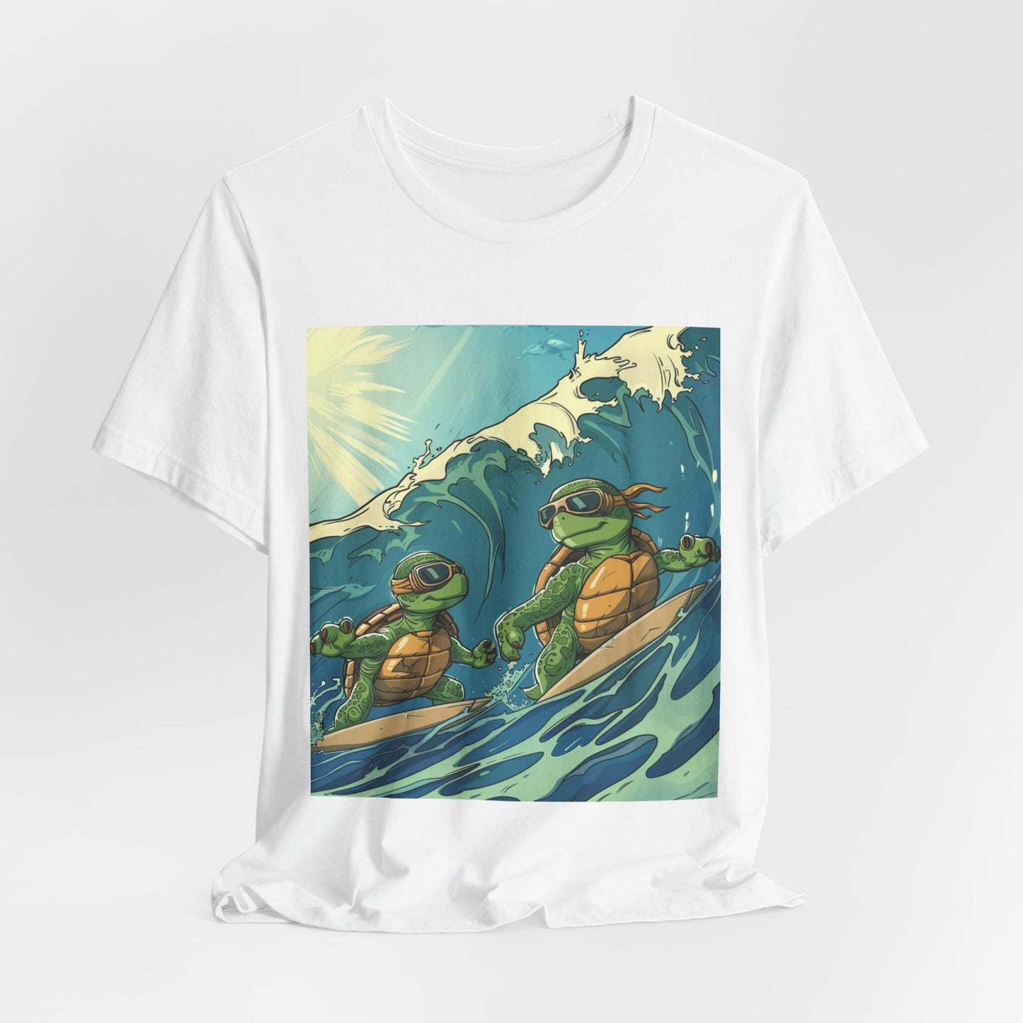 Surfing Turtles Unisex Jersey Short Sleeve Tee - T-Shirt