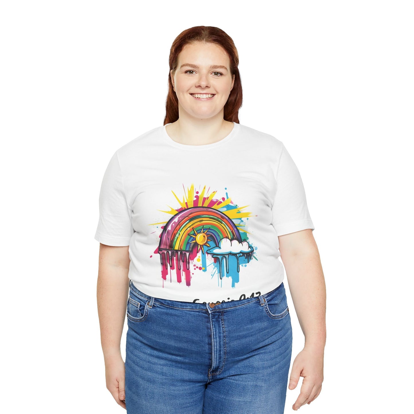 Genesis 9:13 Graffiti Rainbow Unisex Jersey Short Sleeve Tee - T-Shirt