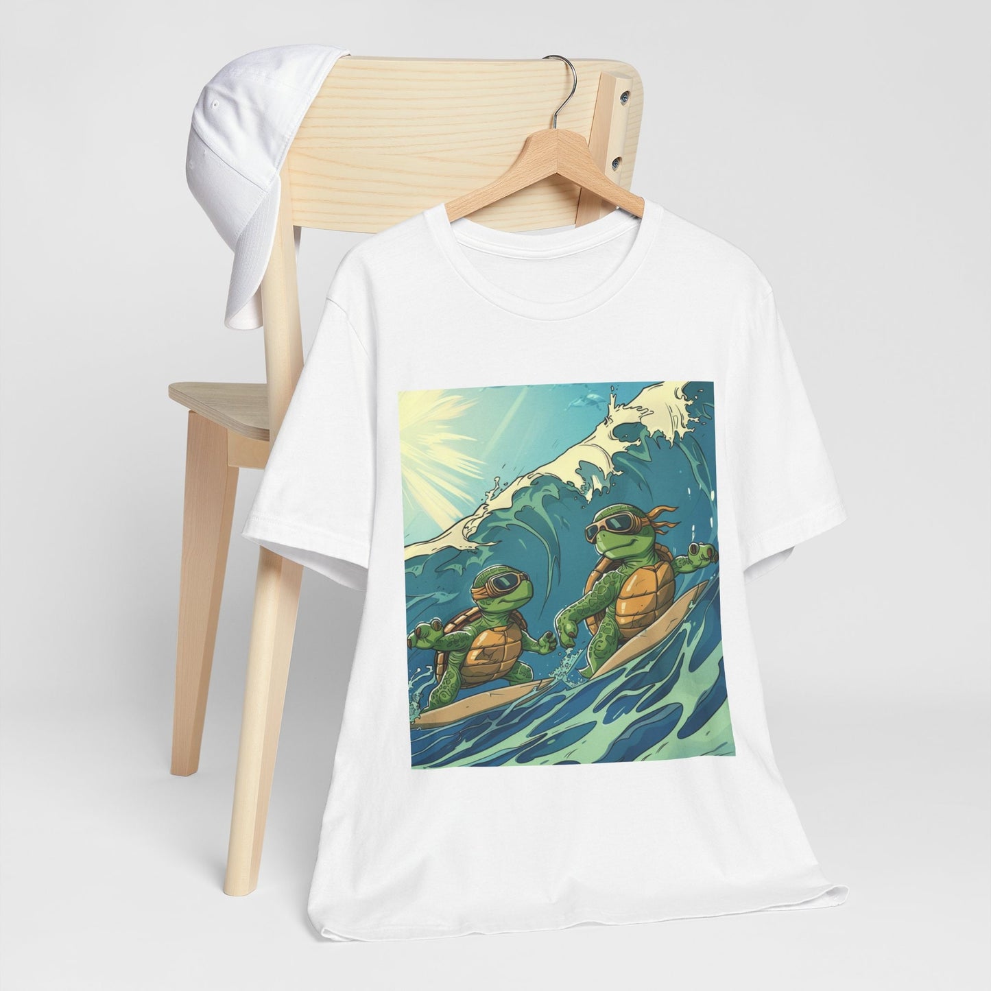 Surfing Turtles Unisex Jersey Short Sleeve Tee - T-Shirt