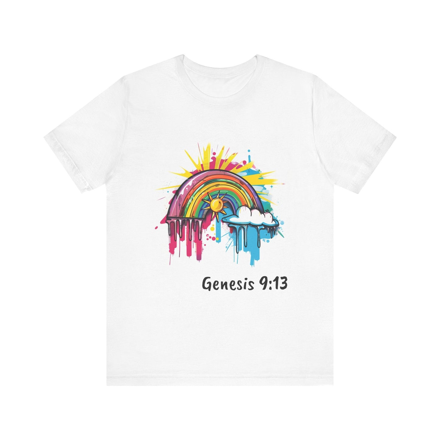 Genesis 9:13 Graffiti Rainbow Unisex Jersey Short Sleeve Tee - T-Shirt