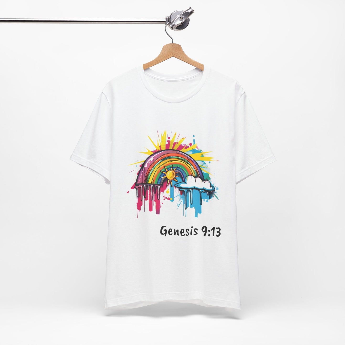Genesis 9:13 Graffiti Rainbow Unisex Jersey Short Sleeve Tee - T-Shirt