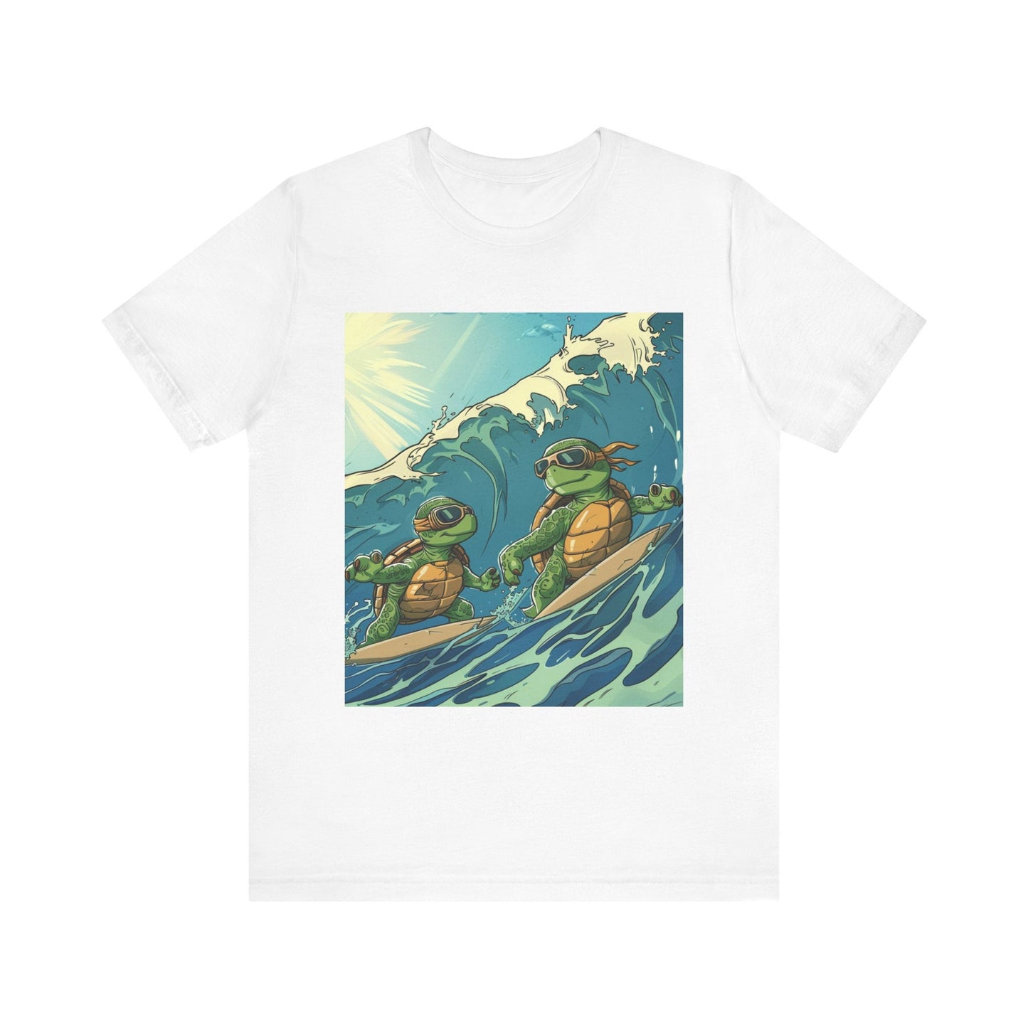 Surfing Turtles Unisex Jersey Short Sleeve Tee - T-Shirt