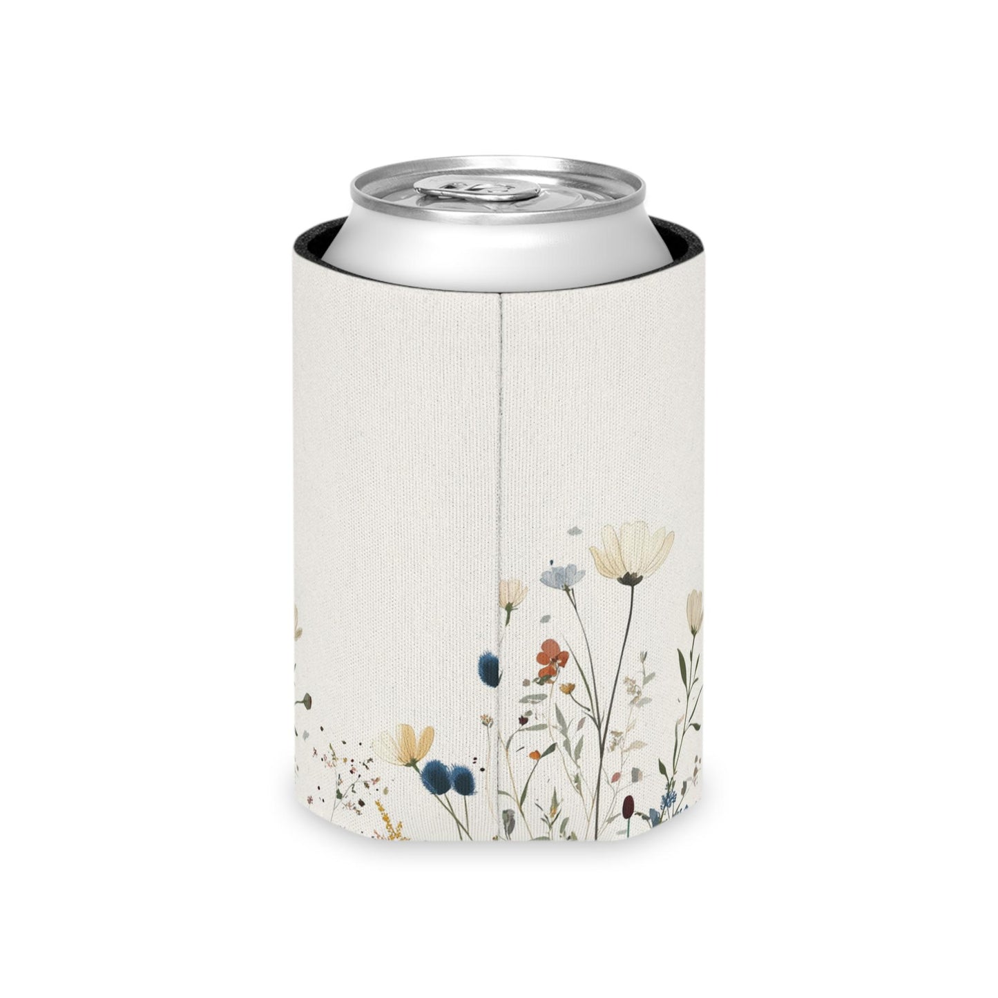 Floral Can Cooler: Elegant Polyester Drink Holder