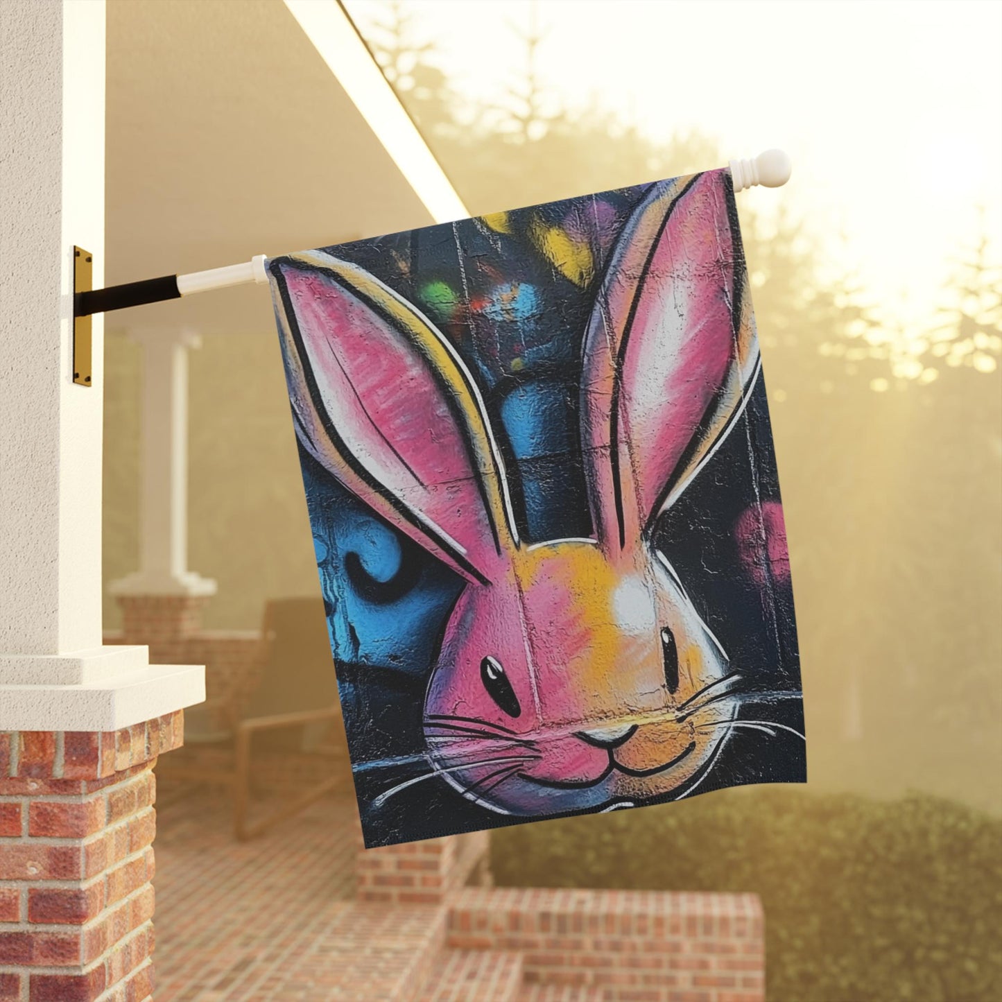 Whimsical Easter Bunny Garden Banner: Spring Decor