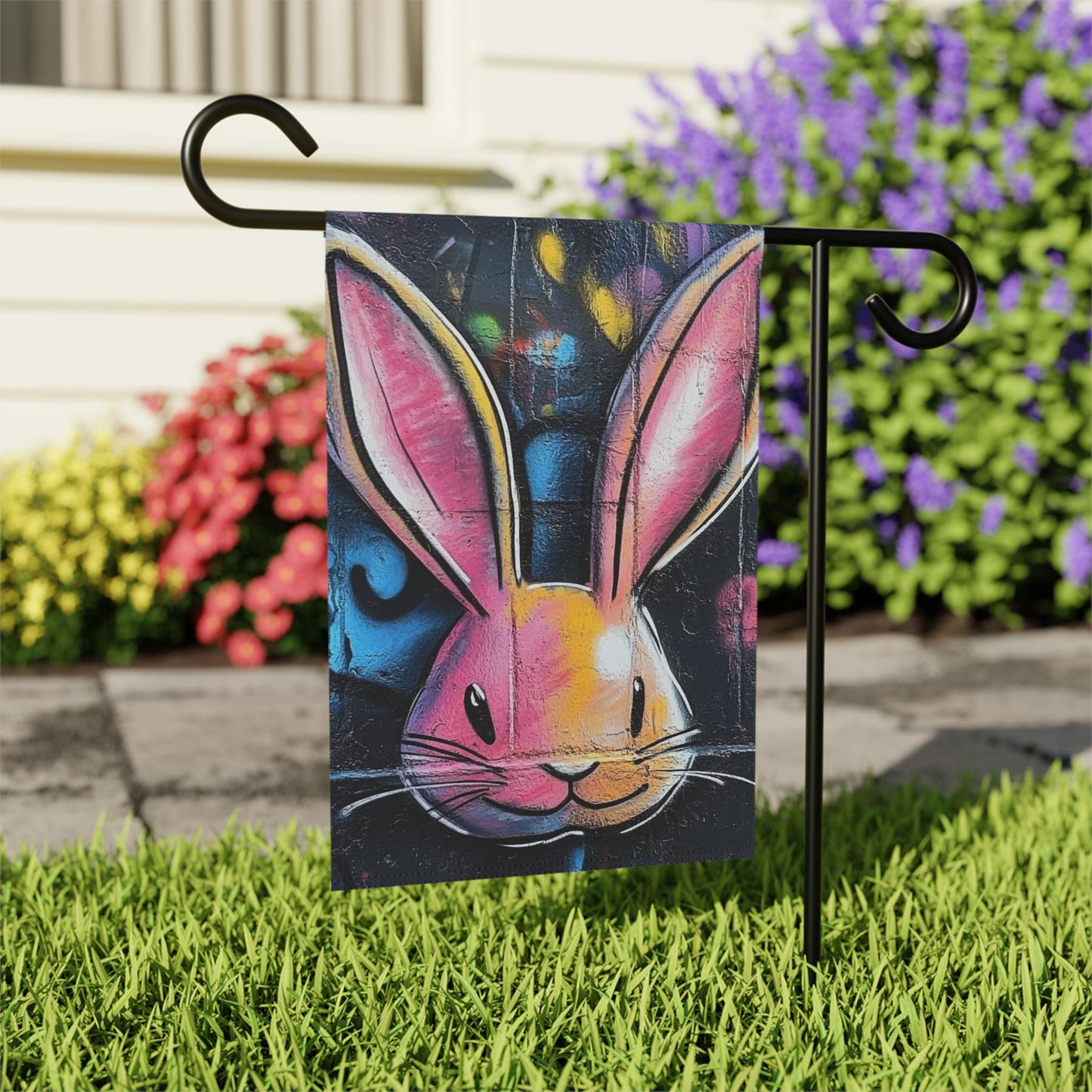 Whimsical Easter Bunny Garden Banner: Spring Decor