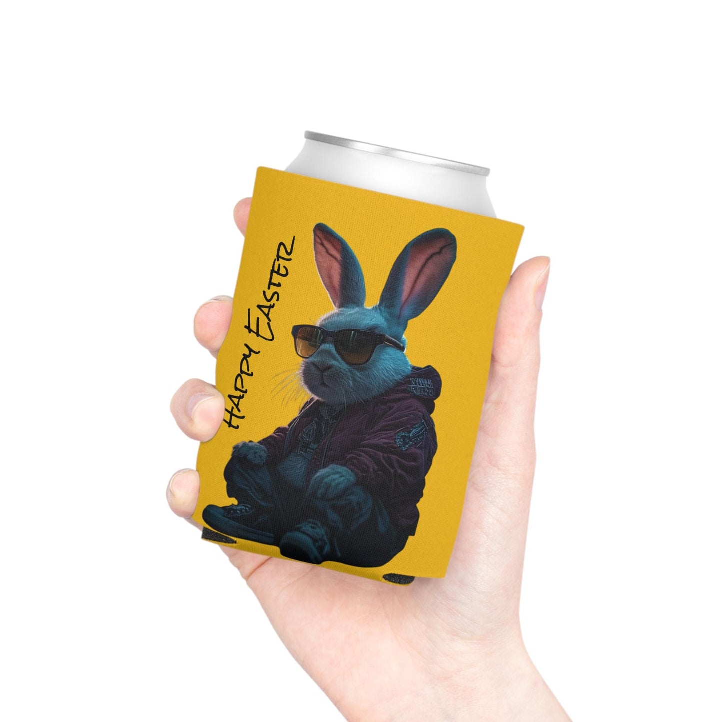 Easter Bunny Can Cooler: Festive Holiday Beverage Sleeve