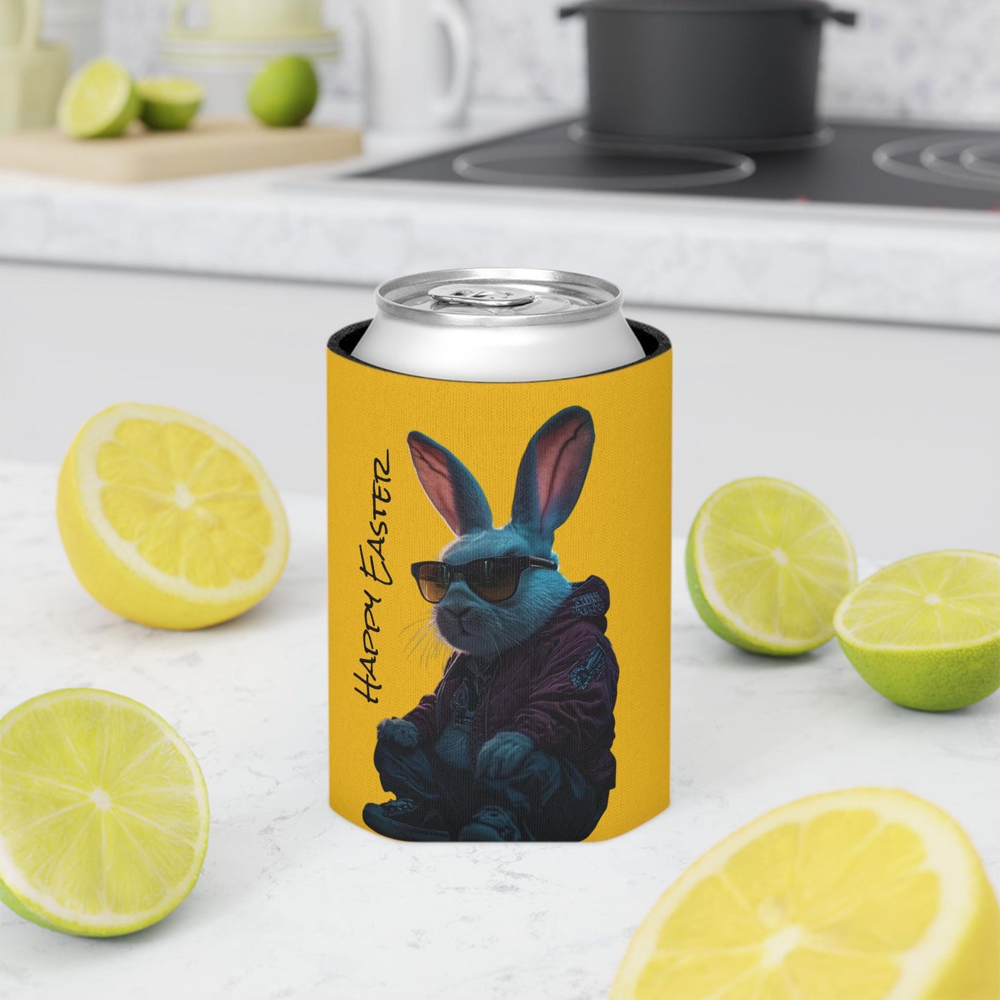 Easter Bunny Can Cooler: Festive Holiday Beverage Sleeve