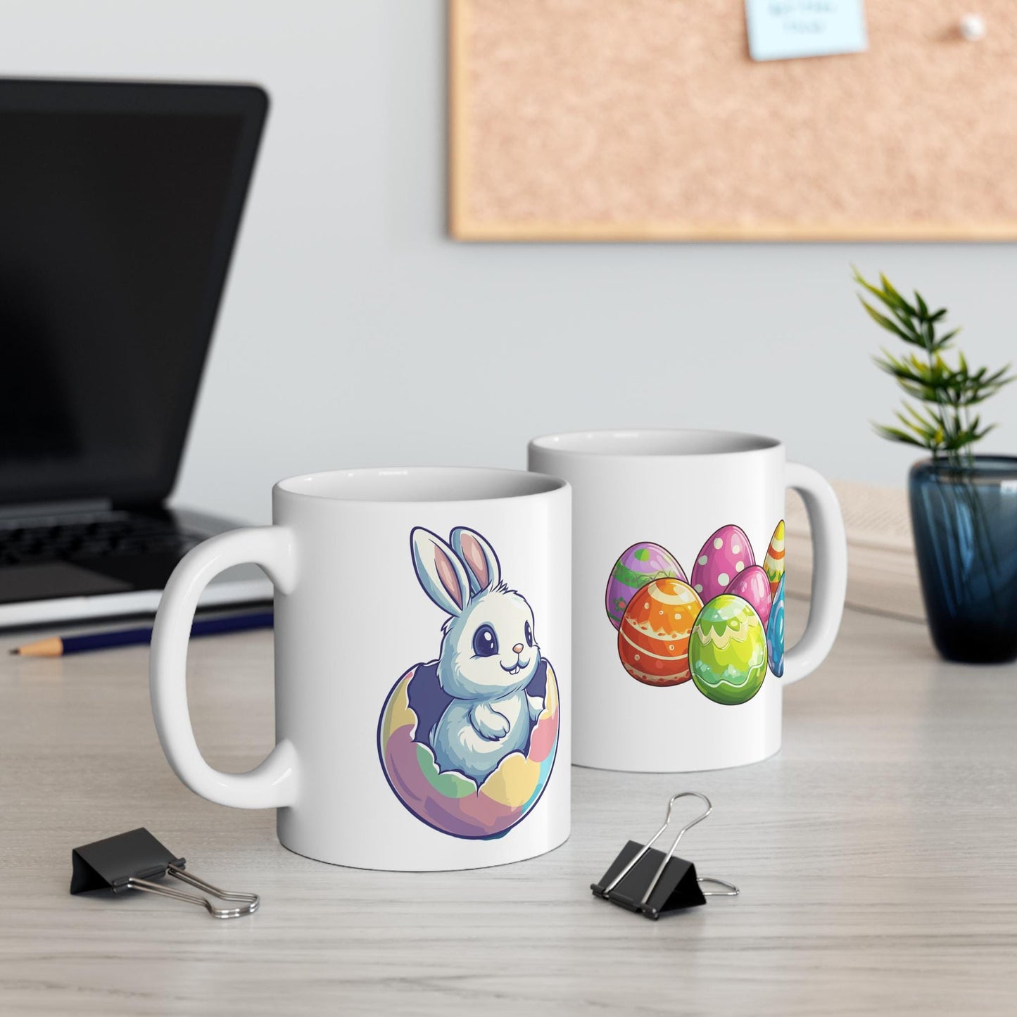 Easter Bunny Ceramic Mug: Spring Holiday Drinkware