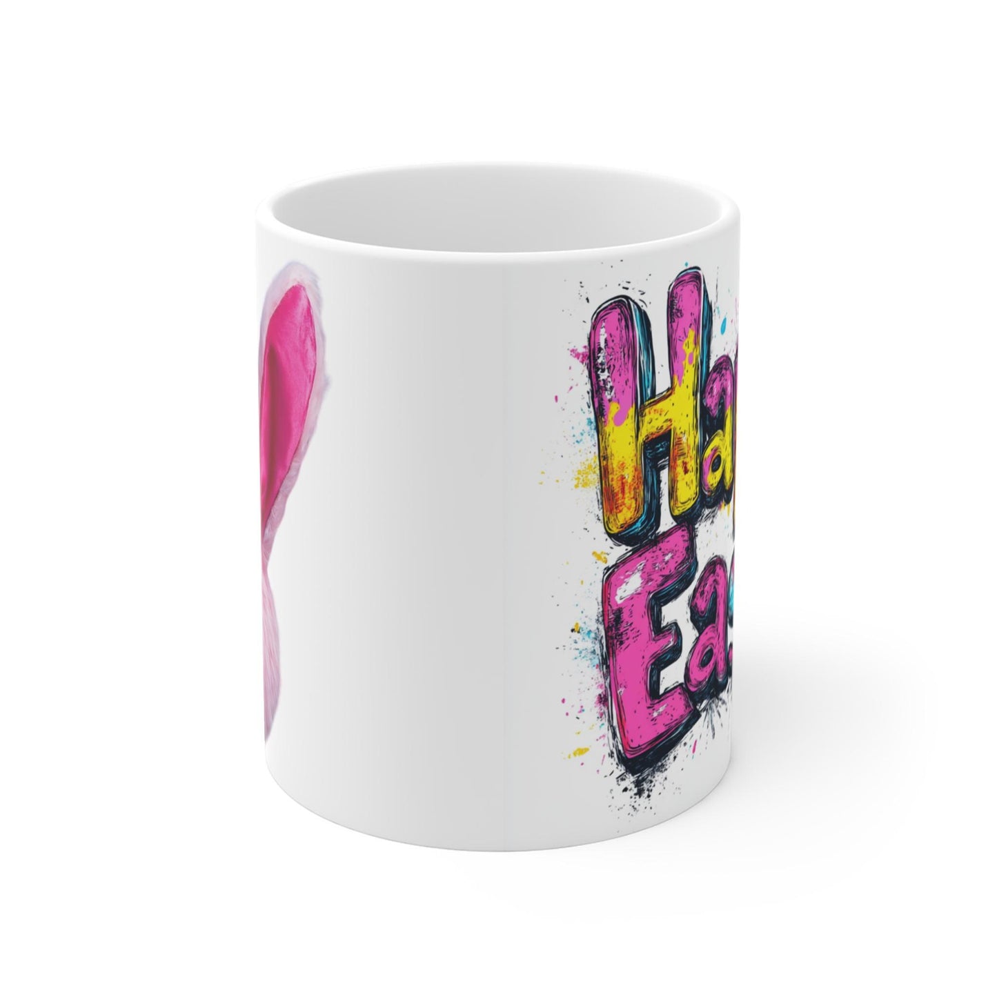 Easter Bunny Mug: Graffiti Lettering, Holiday Drinkware