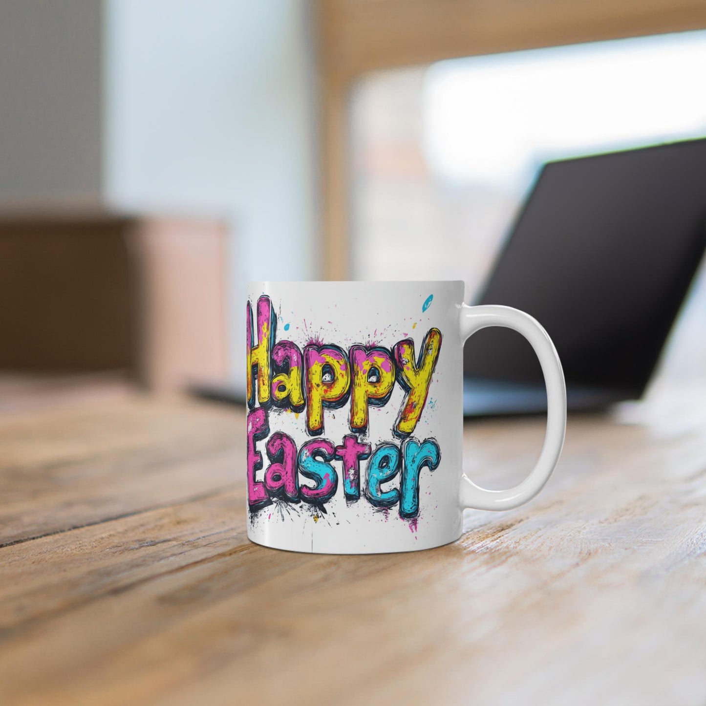 Easter Bunny Mug: Graffiti Lettering, Holiday Drinkware