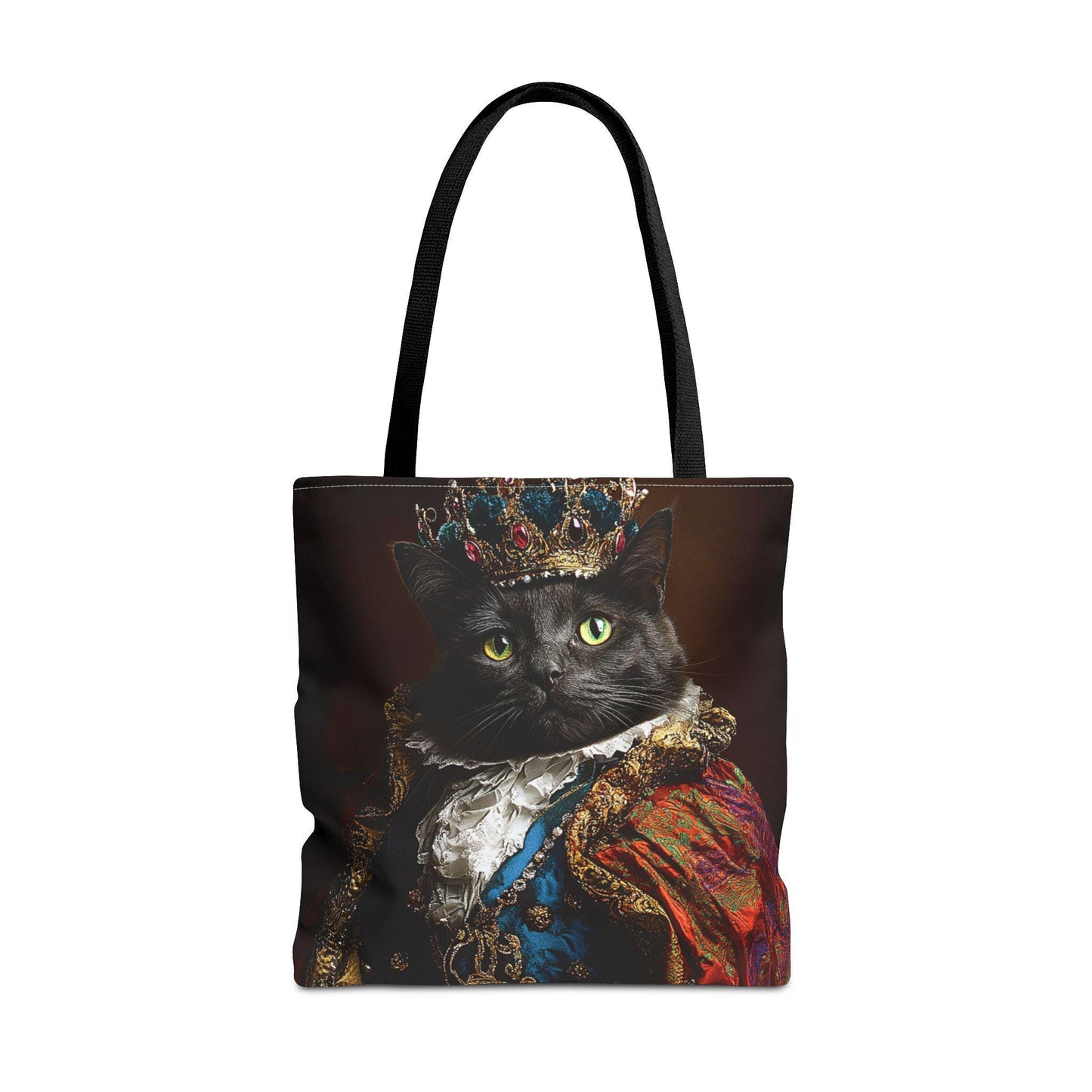 Regal Cat Art Tote Bag: Royal Feline Fashion Accessory