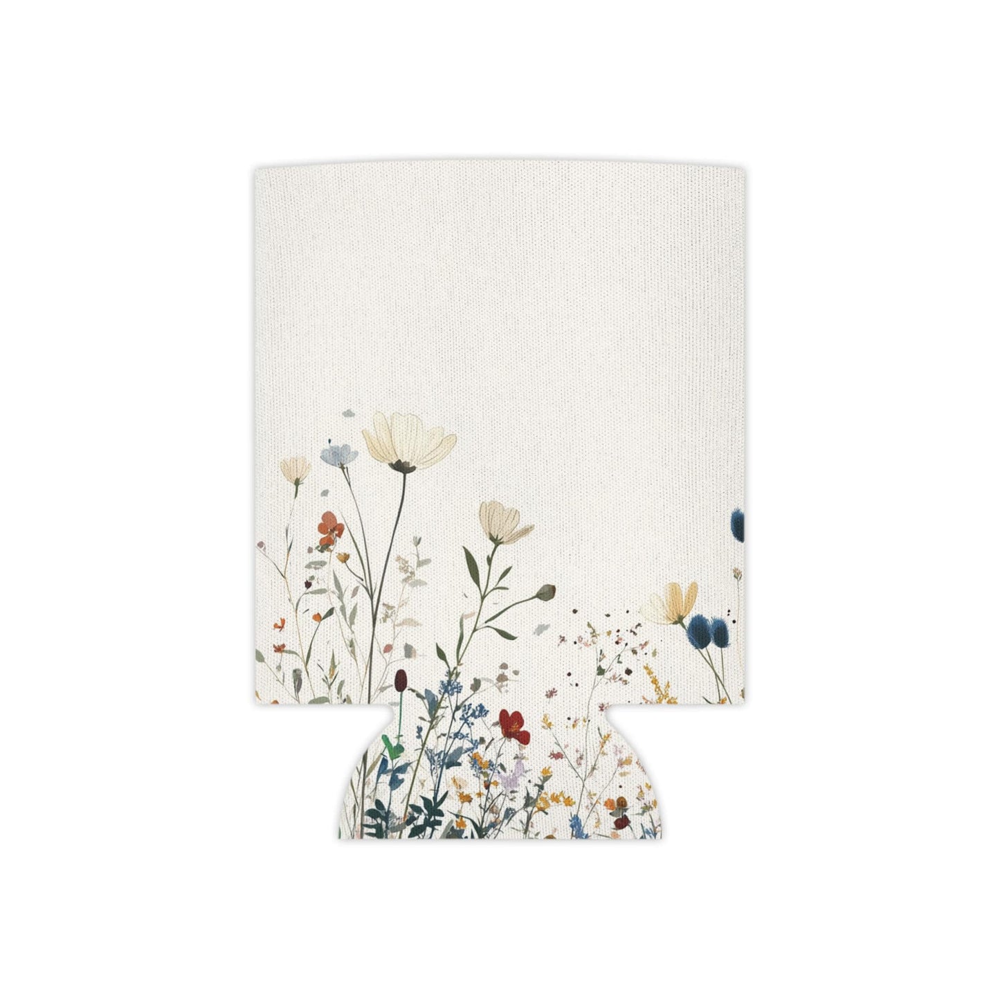 Floral Can Cooler: Elegant Polyester Drink Holder