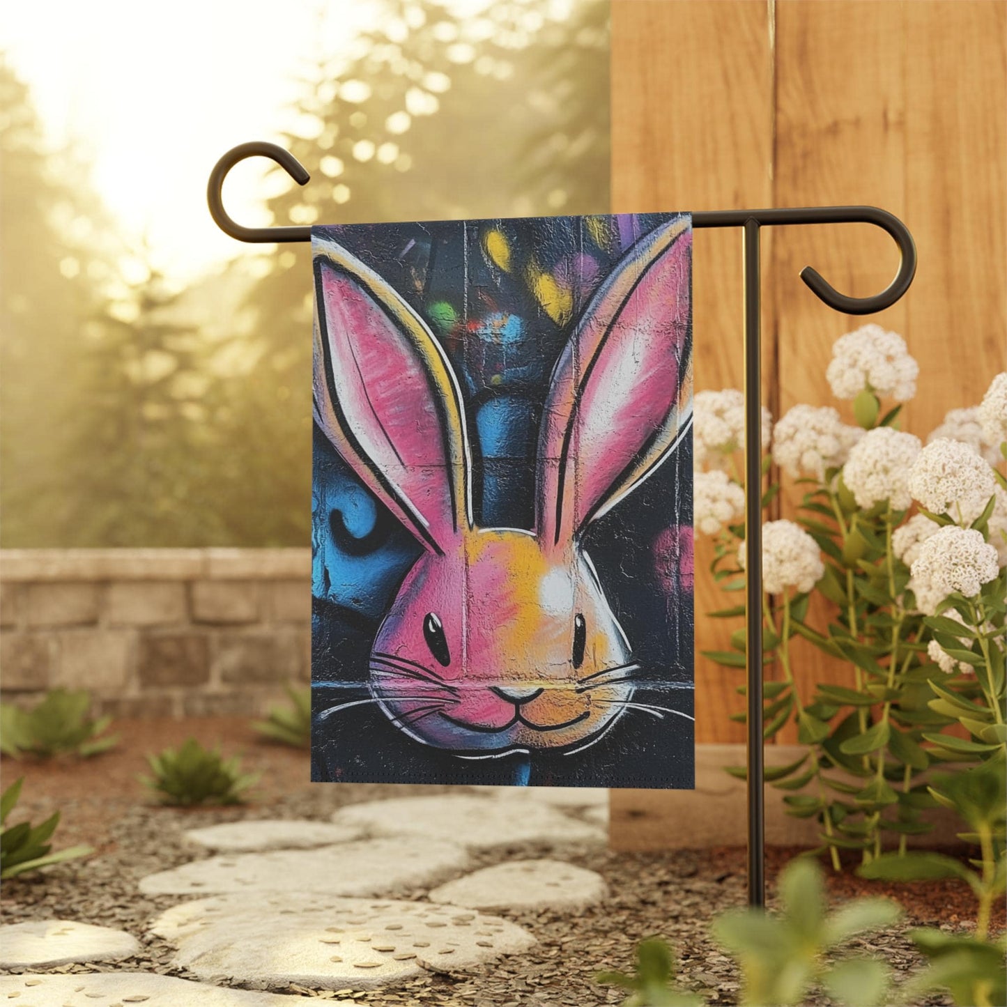 Whimsical Easter Bunny Garden Banner: Spring Decor