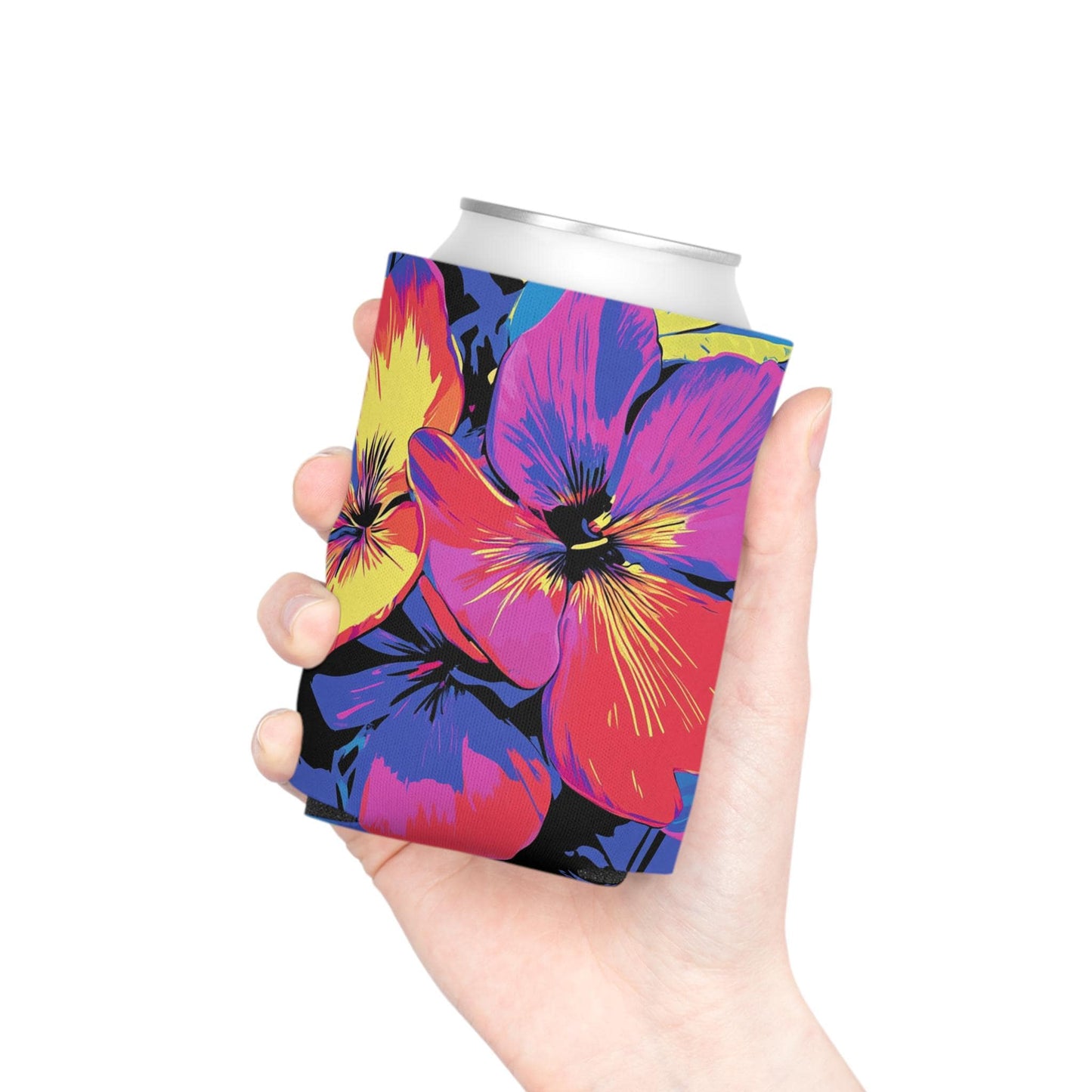 Wildflower Can Cooler: Floral Insulated Drink Sleeve