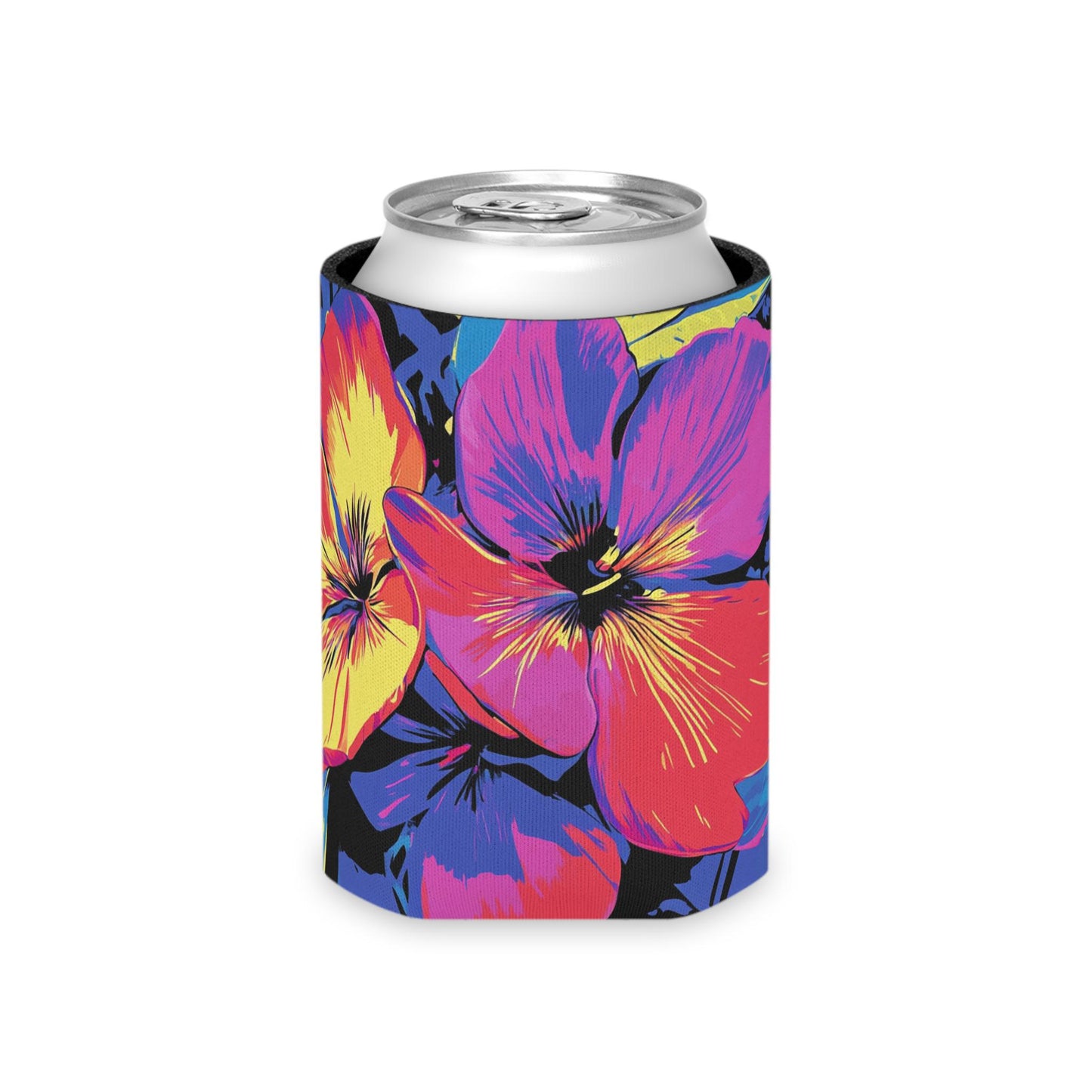 Wildflower Can Cooler: Floral Insulated Drink Sleeve