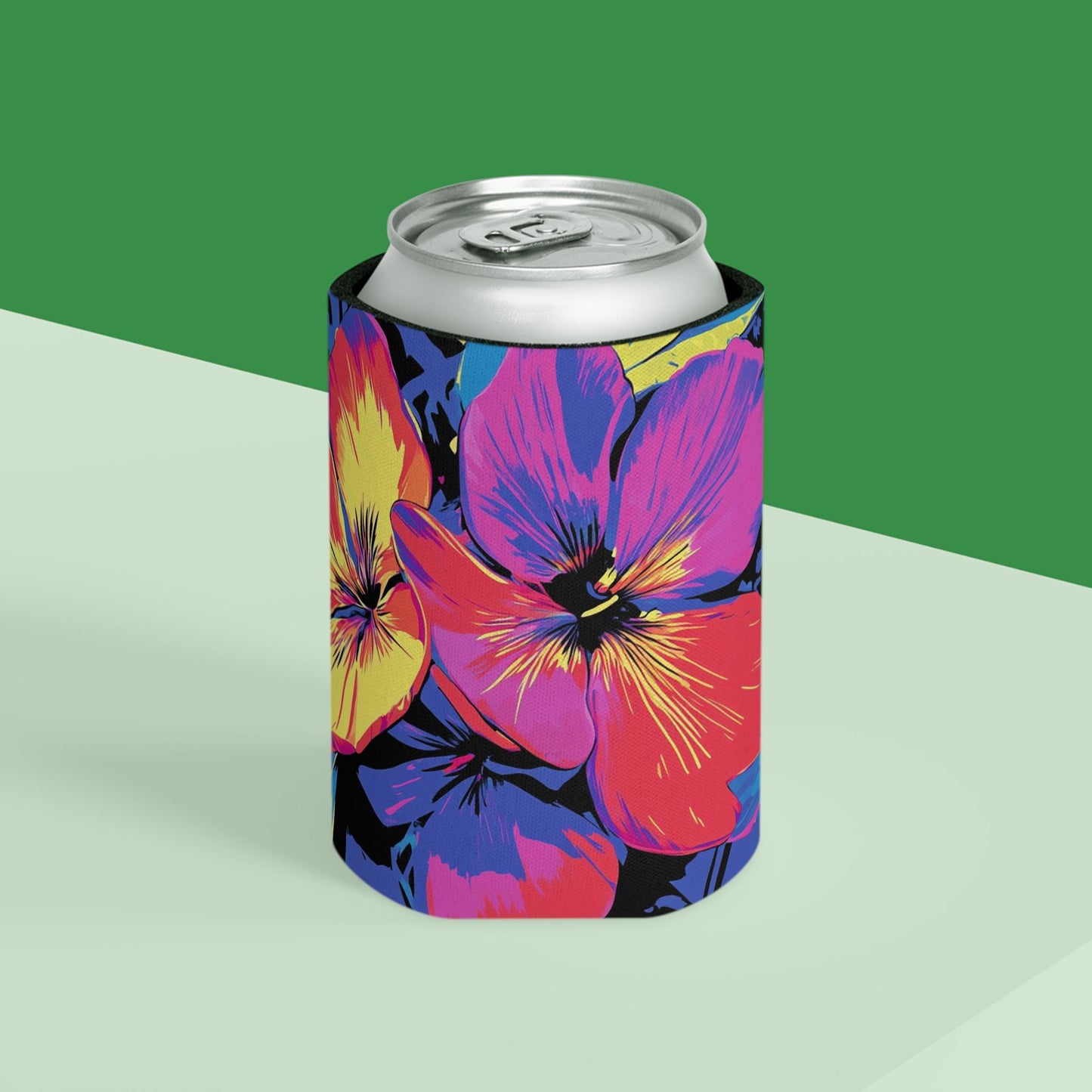 Wildflower Can Cooler: Floral Insulated Drink Sleeve