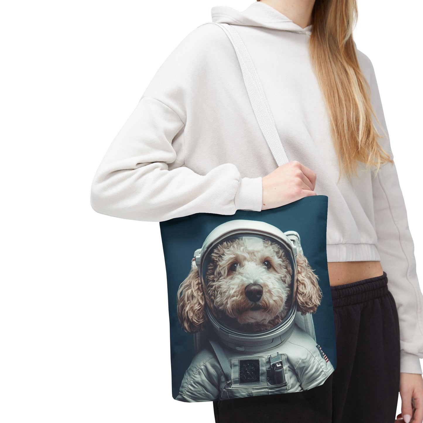 Astronaut Goldendoodle Tote Bag: Space Dog Lover Carryall