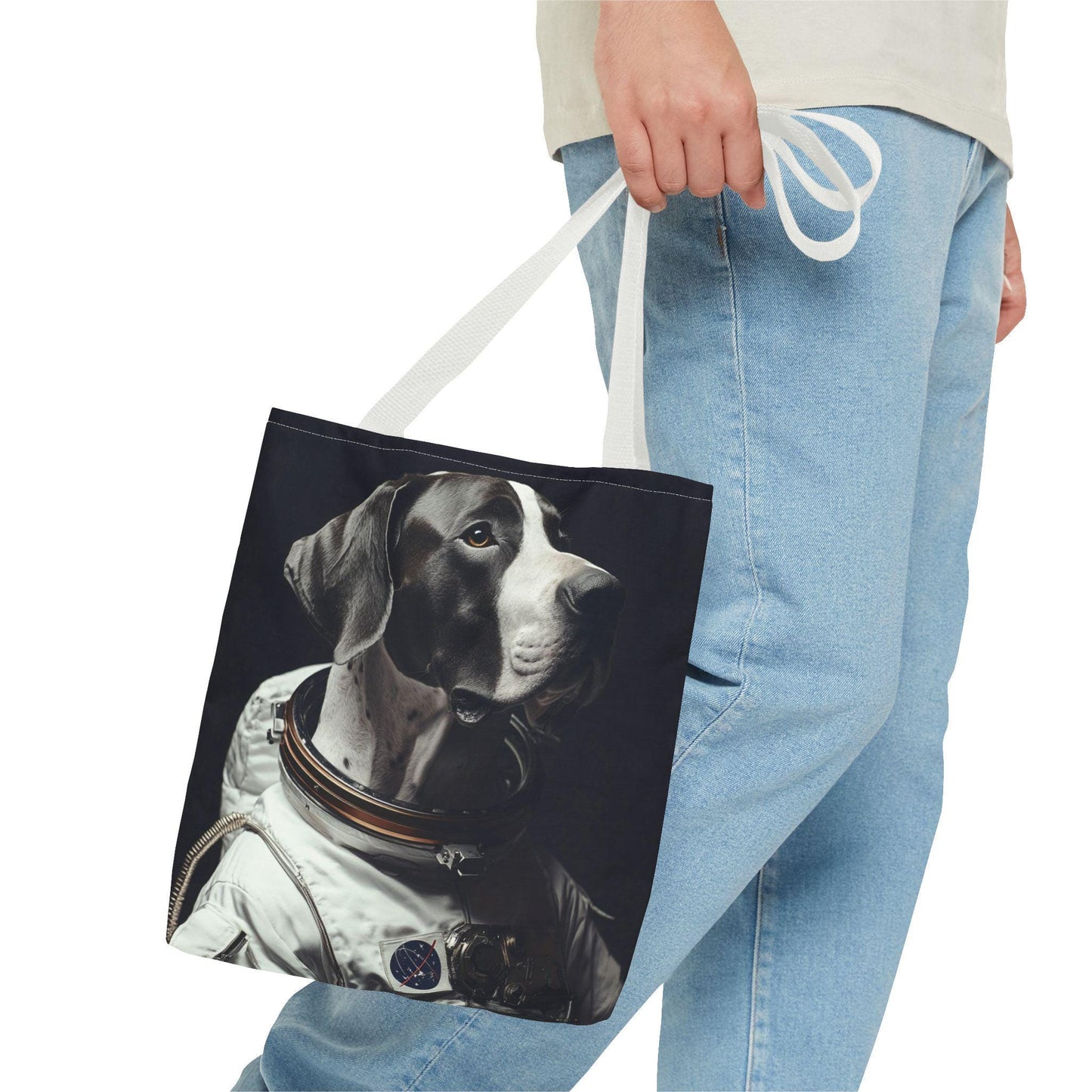 Great Dane Astronaut Tote Bag - Space Dog Lover Carryall