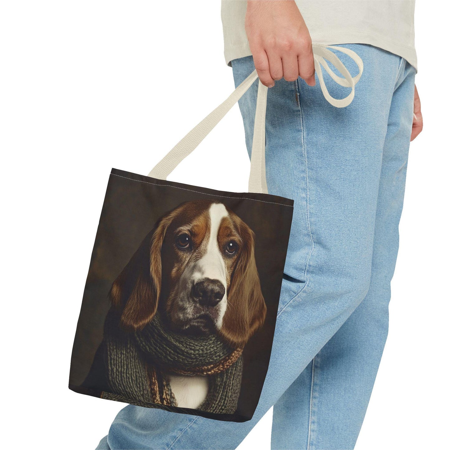Basset Hound Tote Bag: Dog in Sweater, Pet Lover Gift