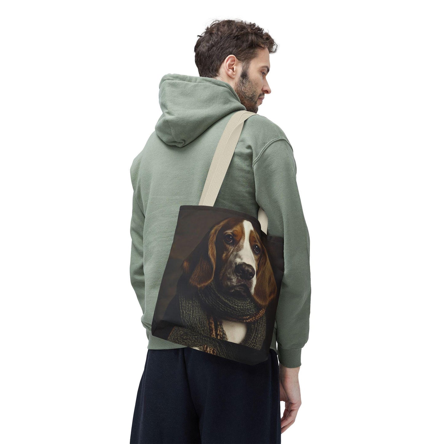 Basset Hound Tote Bag: Dog in Sweater, Pet Lover Gift