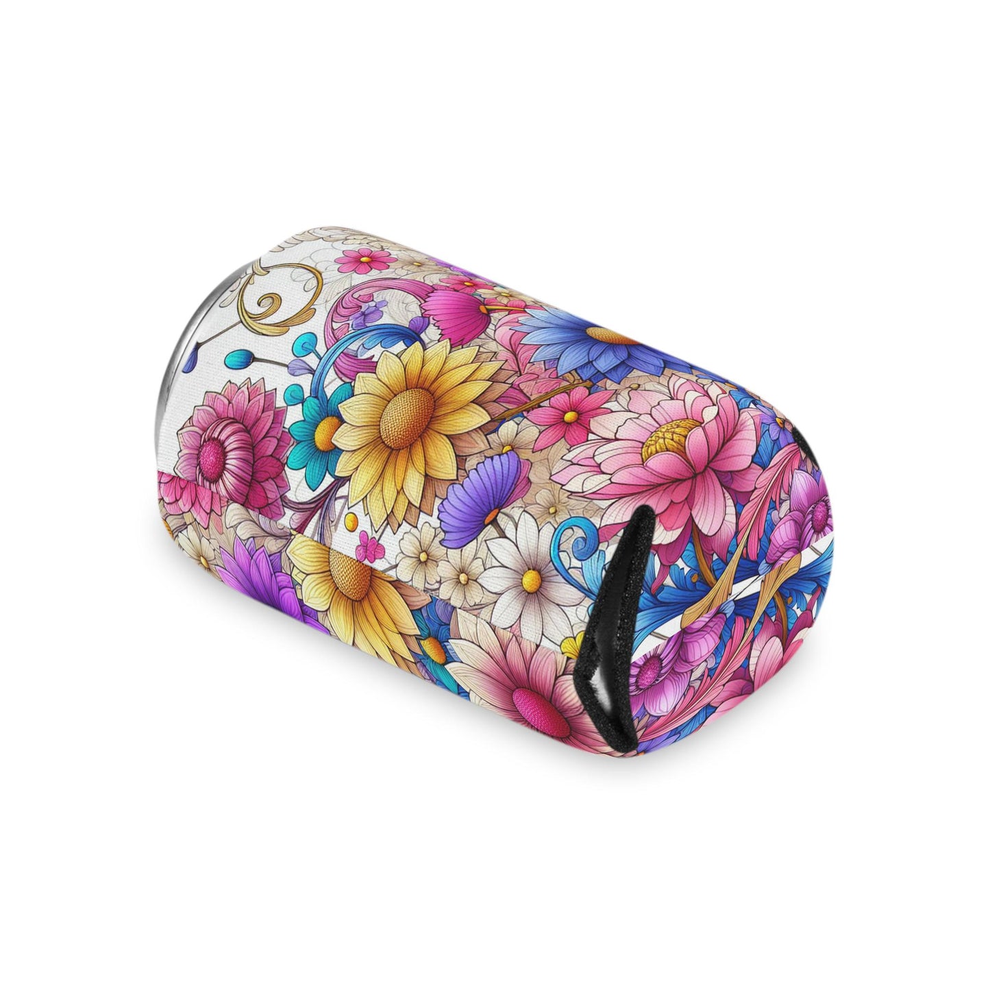 Floral Can Cooler: Insulated Drink Holder, Summer Picnic Accessory