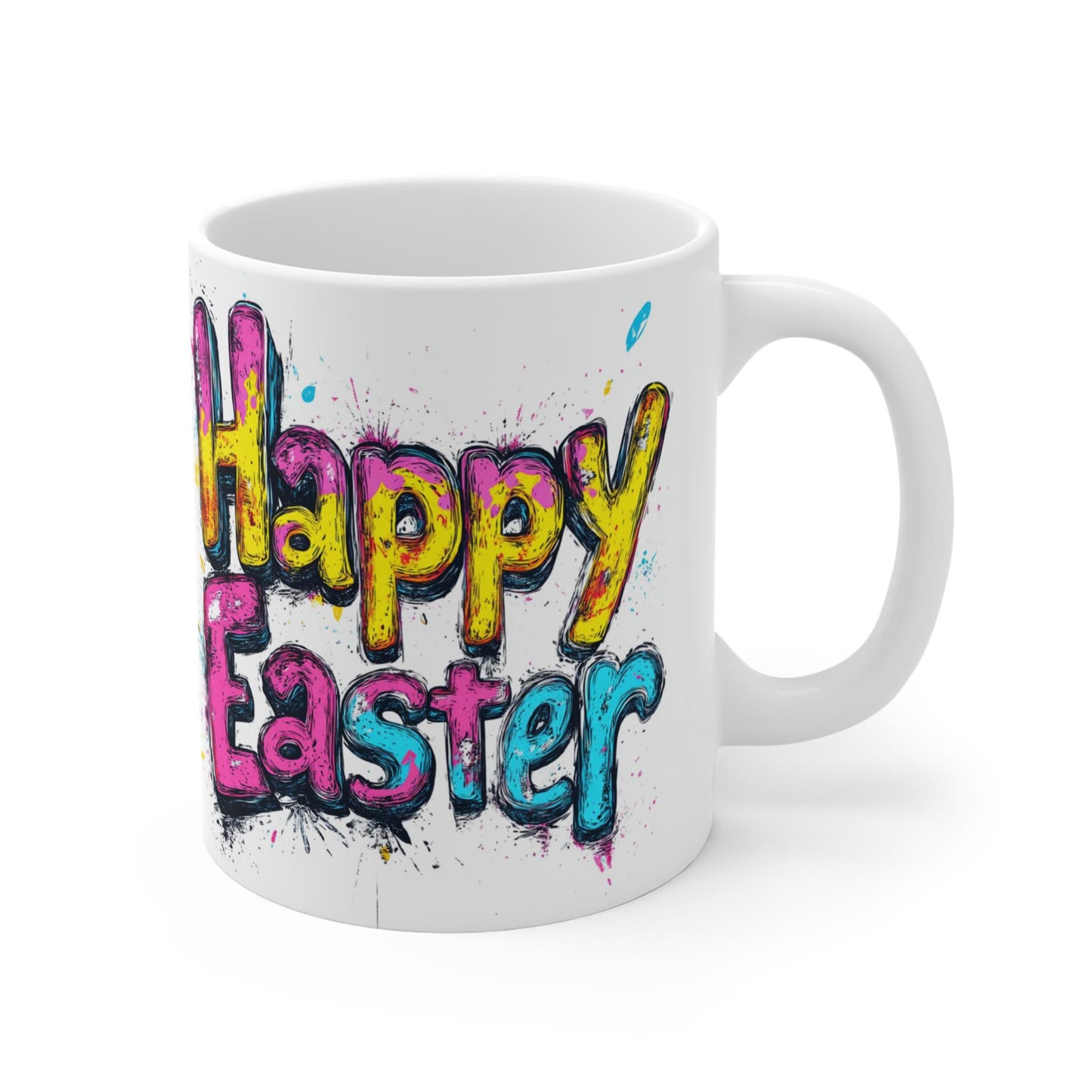 Easter Bunny Mug: Graffiti Lettering, Holiday Drinkware