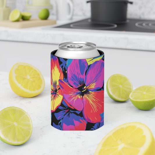 Wildflower Can Cooler: Floral Insulated Drink Sleeve