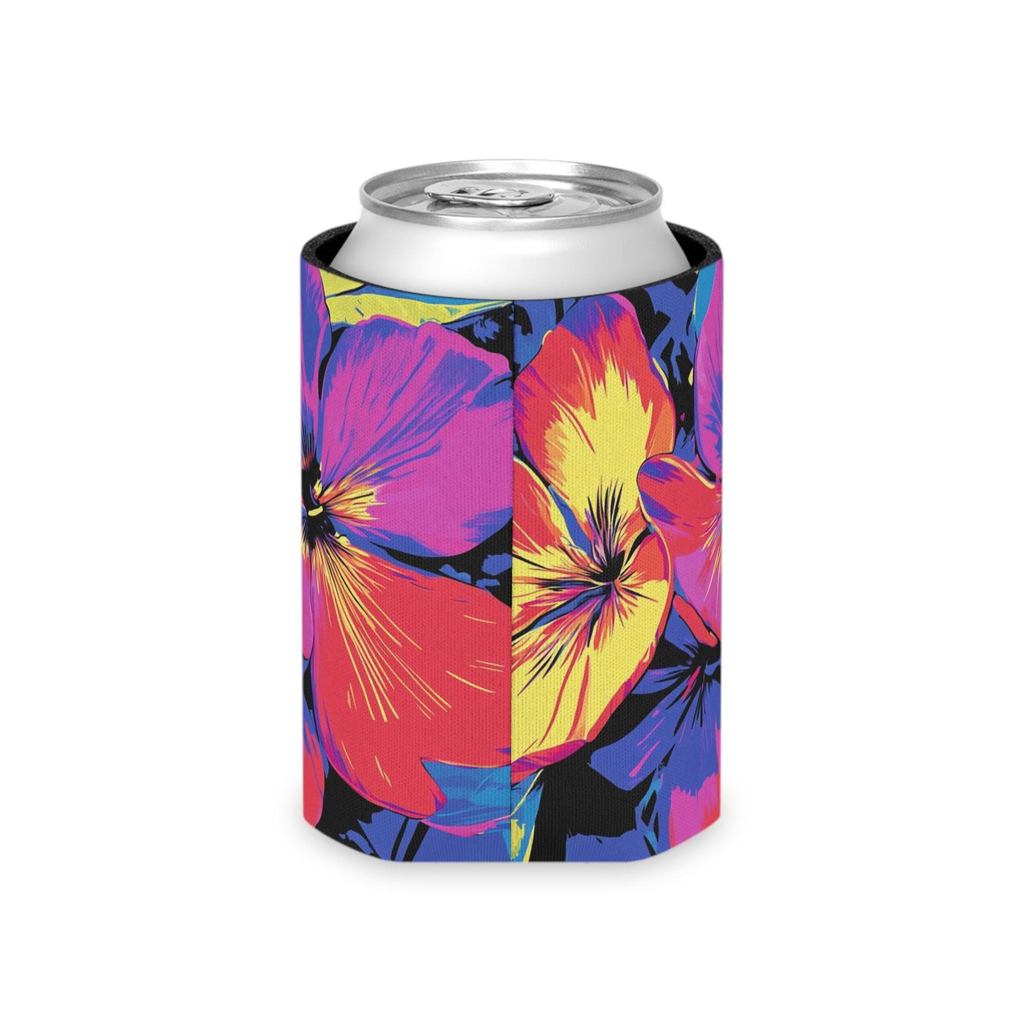 Wildflower Can Cooler: Floral Insulated Drink Sleeve