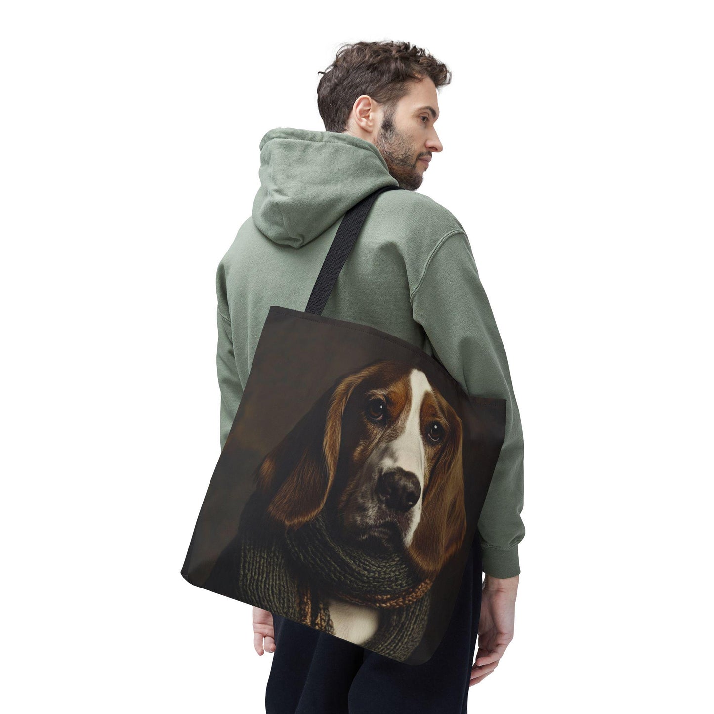 Basset Hound Tote Bag: Dog in Sweater, Pet Lover Gift