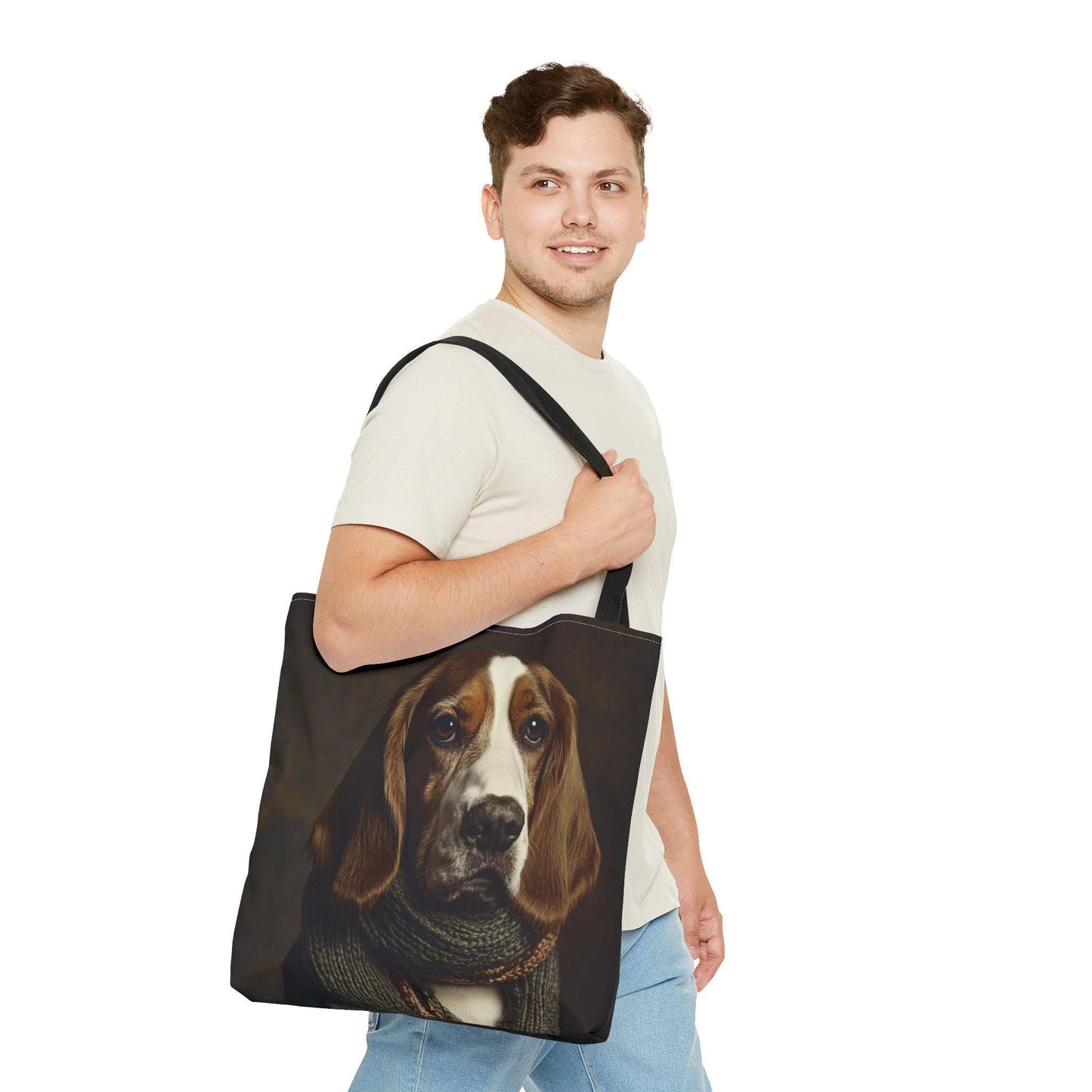 Basset Hound Tote Bag: Dog in Sweater, Pet Lover Gift