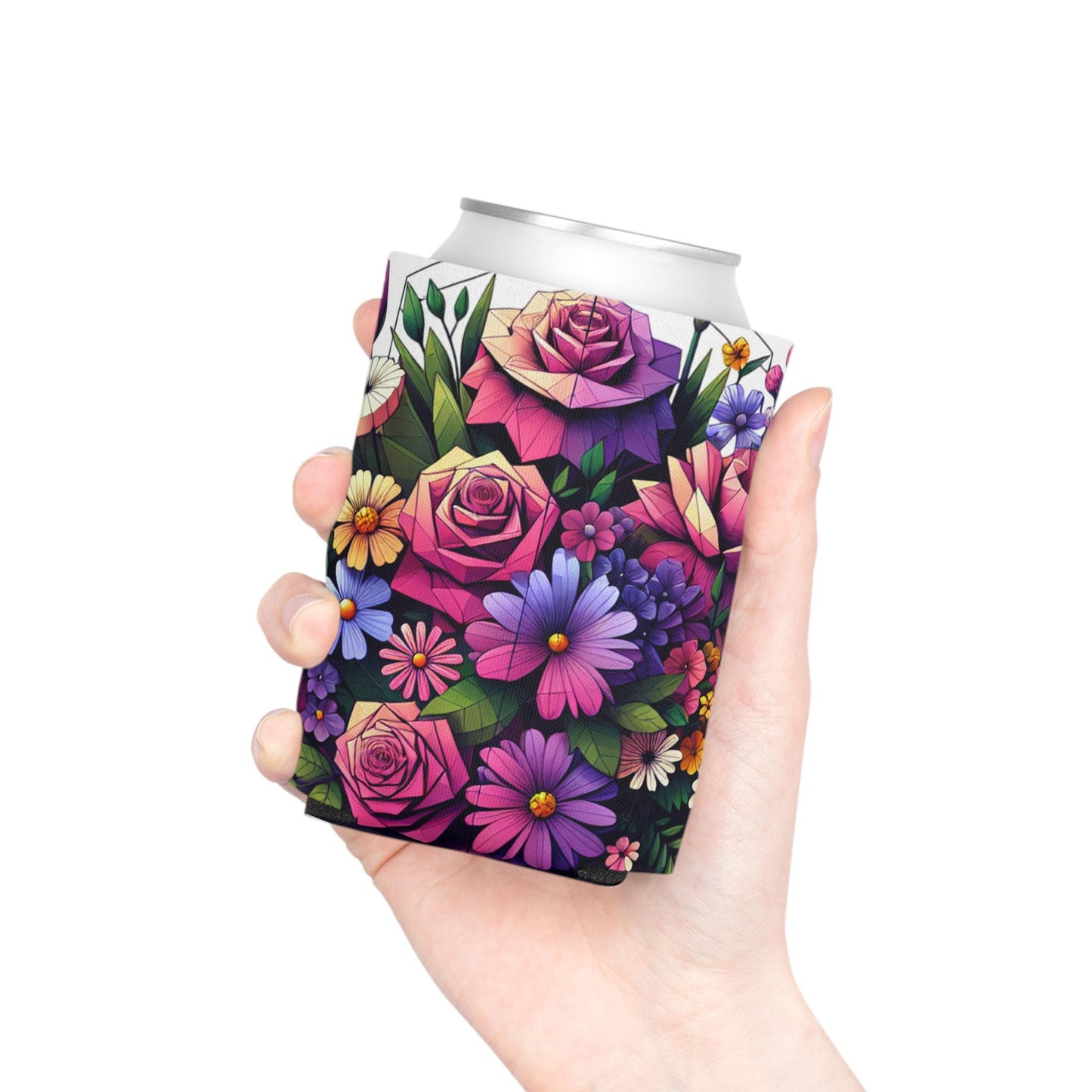 Floral Can Cooler: Insulated Drink Sleeve, Summer Party Favor