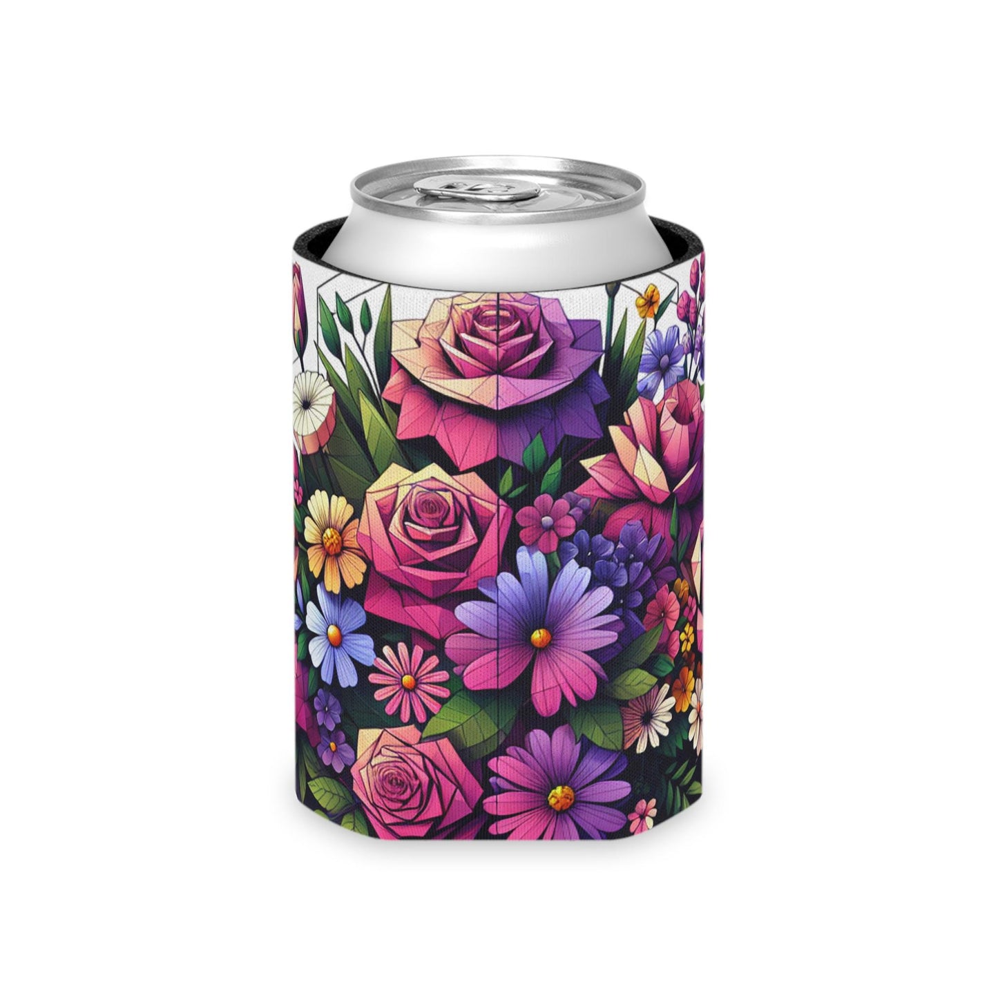 Floral Can Cooler: Insulated Drink Sleeve, Summer Party Favor