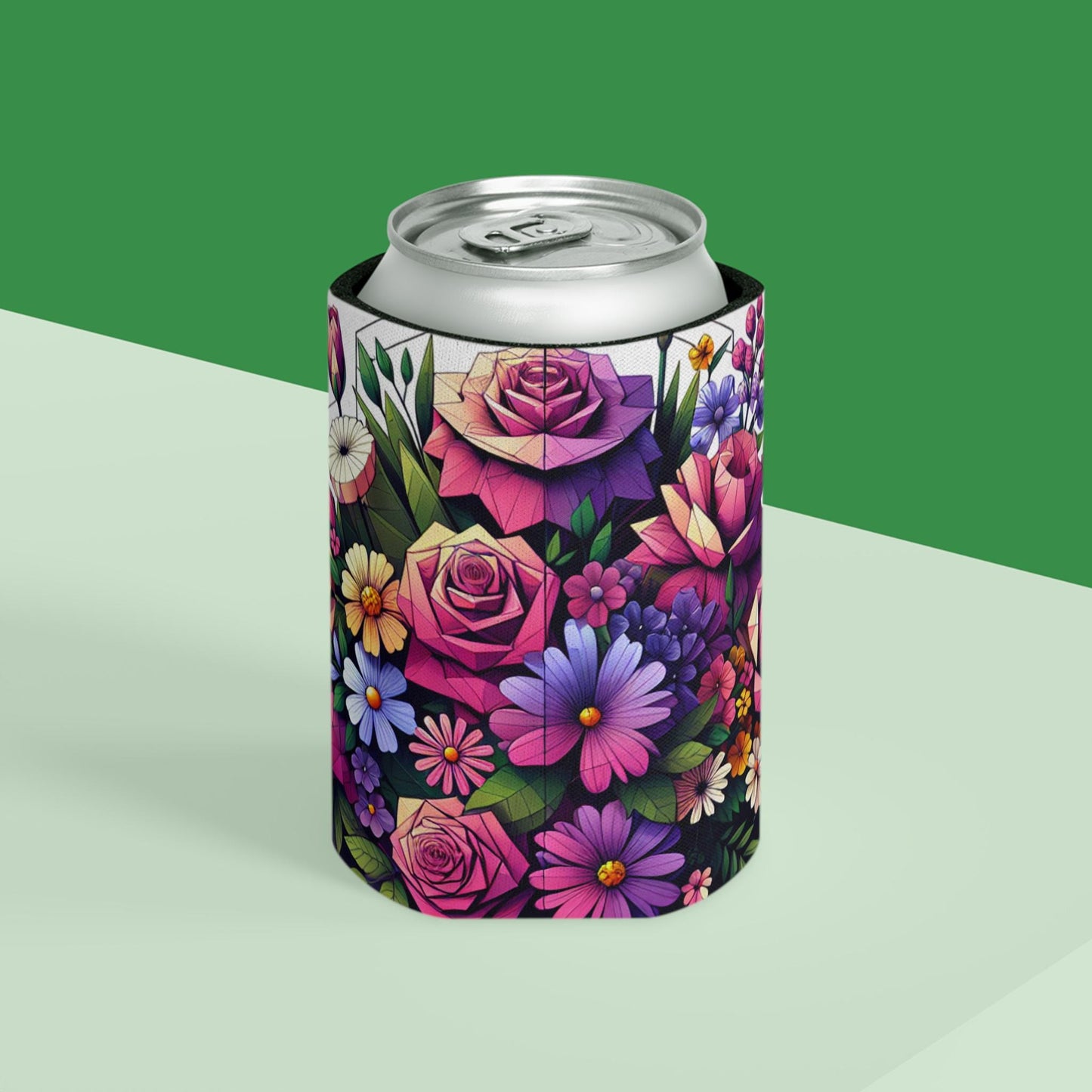 Floral Can Cooler: Insulated Drink Sleeve, Summer Party Favor
