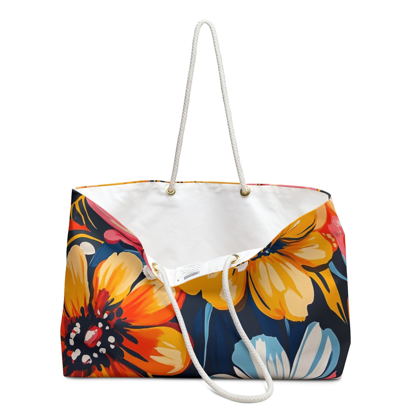 Floral Weekender Bag: Stylish Travel Tote with Vibrant Flower Design